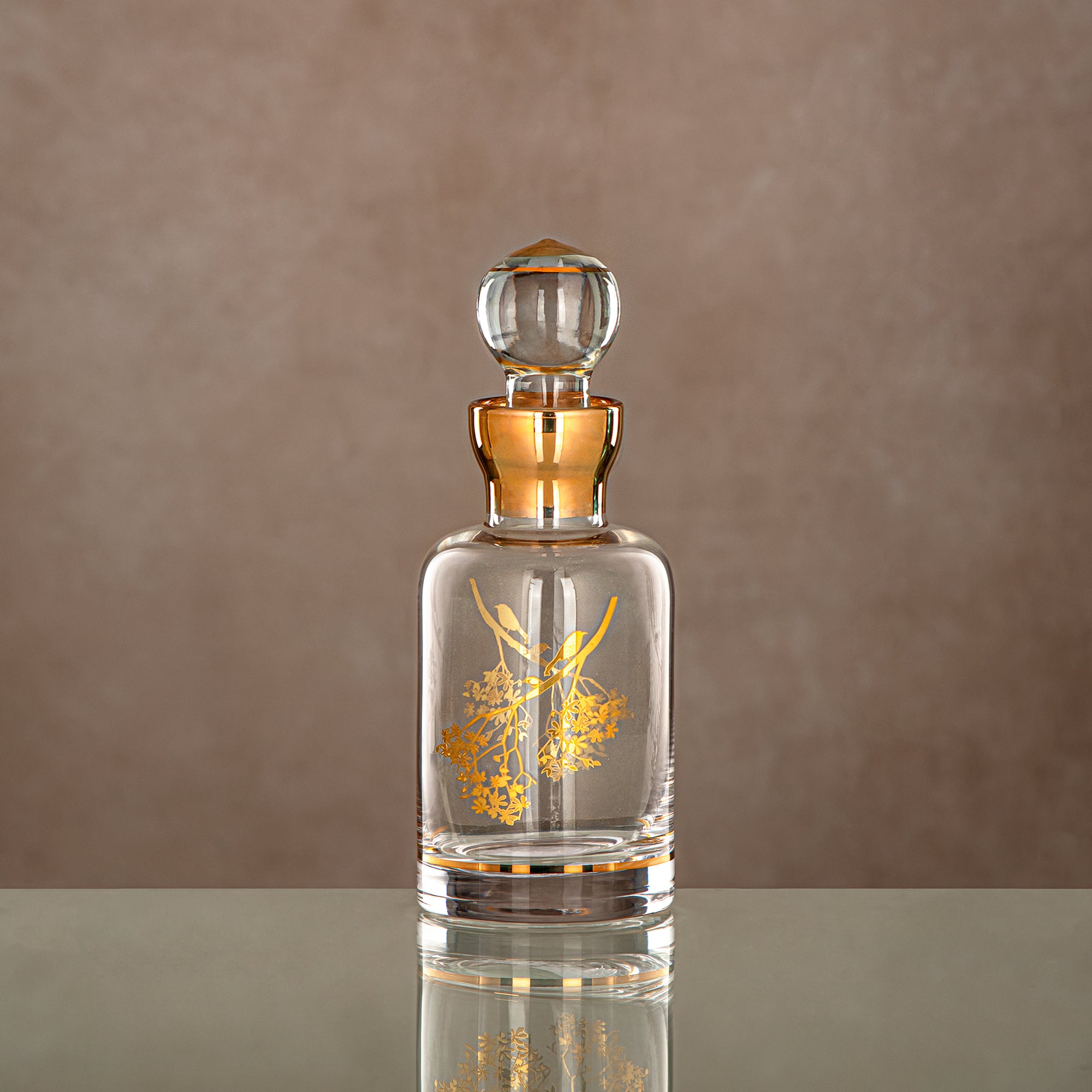 Almarjan Perfume Bottle Clear & Gold 16.5 tola (0862P-XQZT-GLD) Gatherings, special occasions, Ramadan, eid