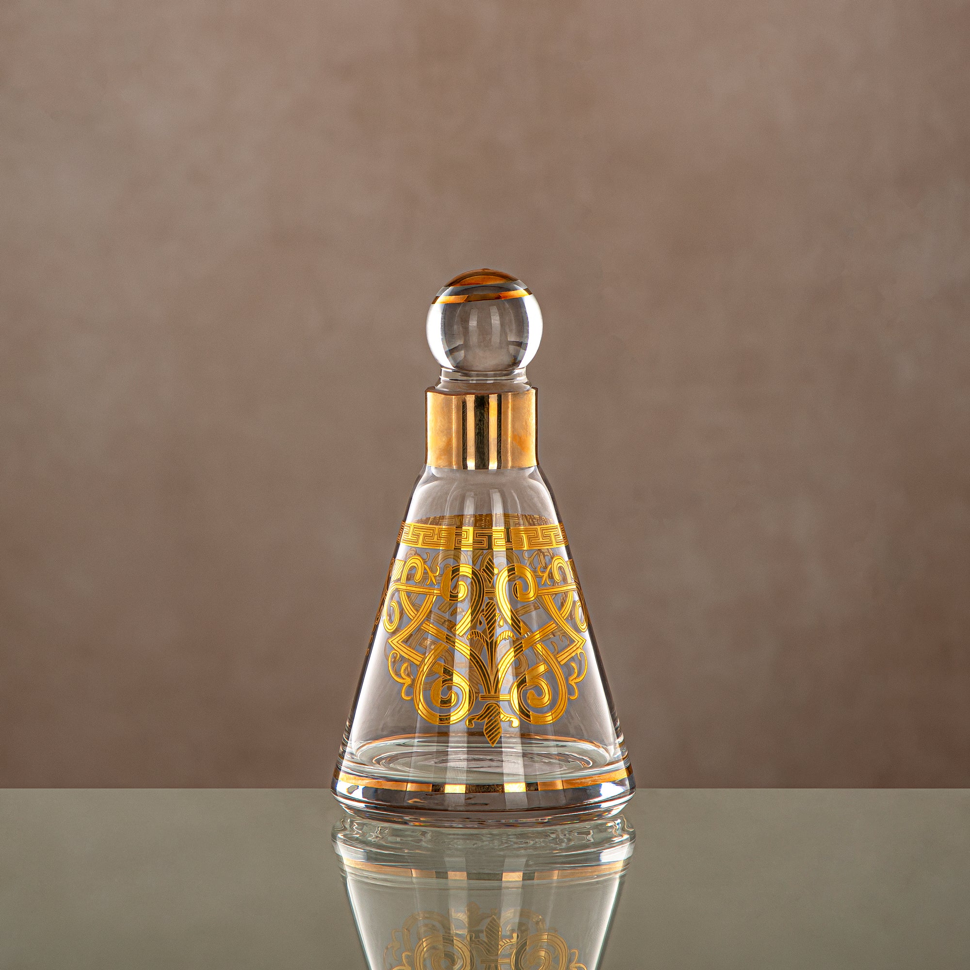 Almarjan Perfume Bottle Clear & Gold 14 tola (0864P-YCS-GLD) Gatherings, special occasions, Ramadan, eid