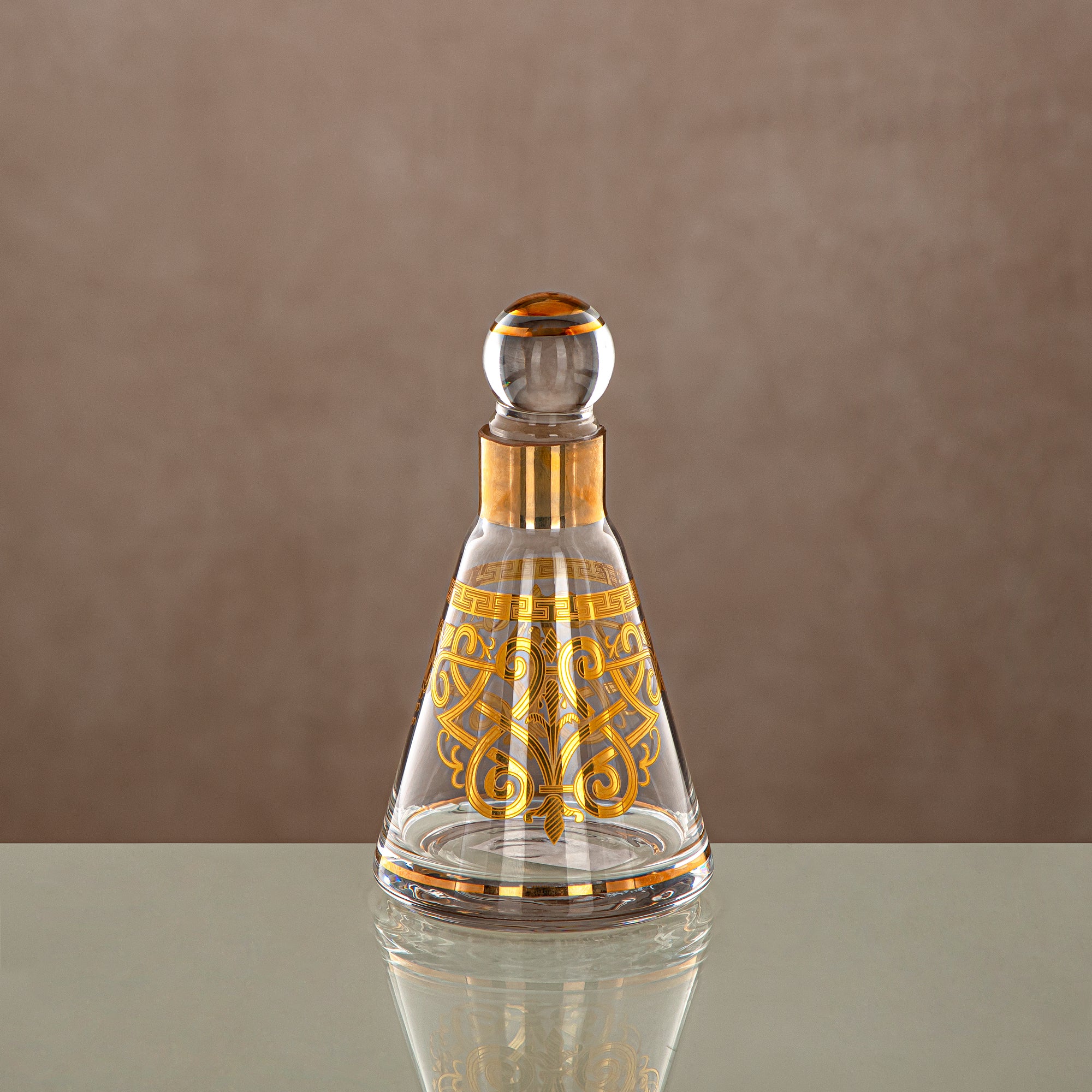 Almarjan Perfume Bottle Clear & Gold 14 tola (0864P-YCS-GLD) Gatherings, special occasions, Ramadan, eid