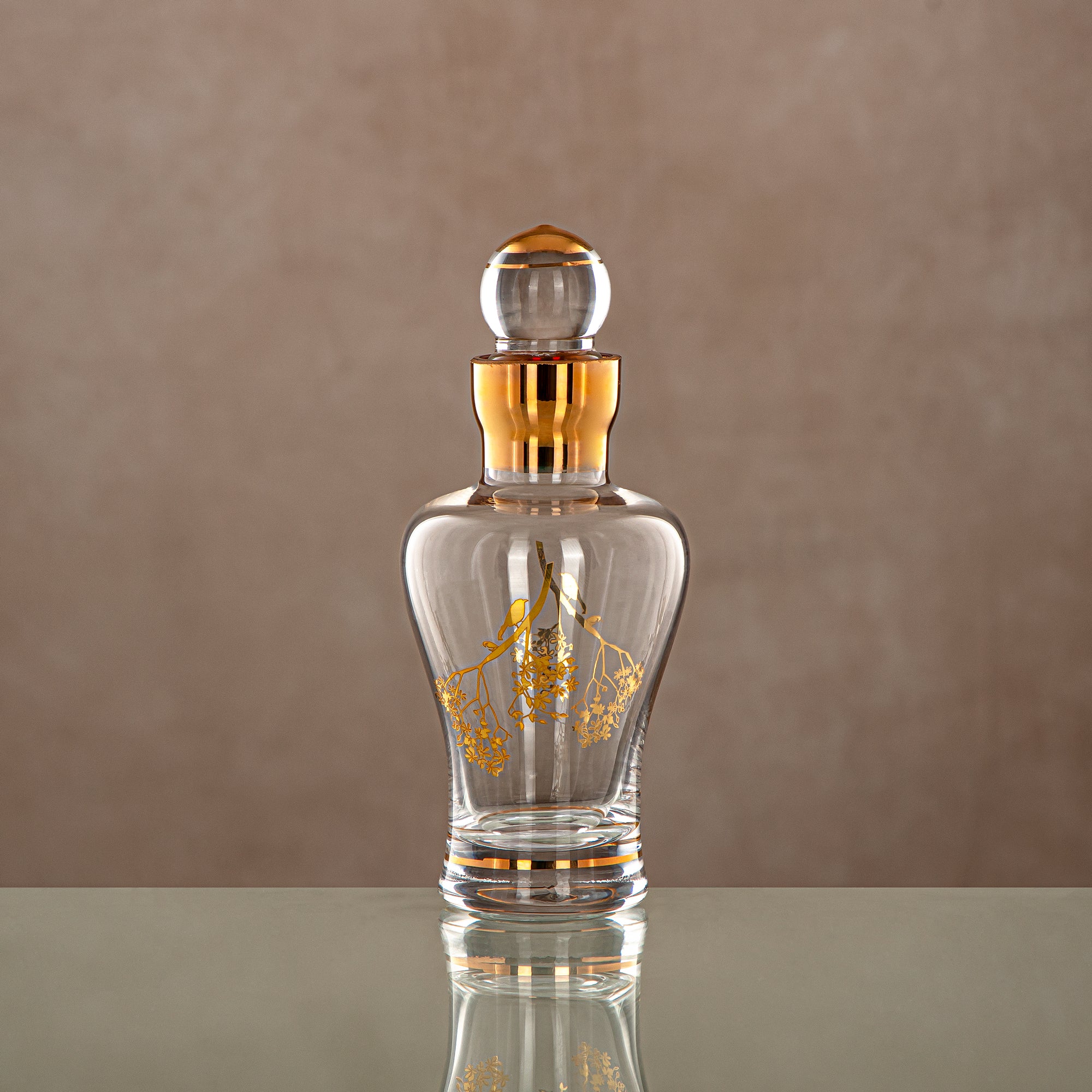 Almarjan Perfume Bottle Clear & Gold 12.5 tola (0865P-XQZT-GLD) Gatherings, special occasions, Ramadan, eid