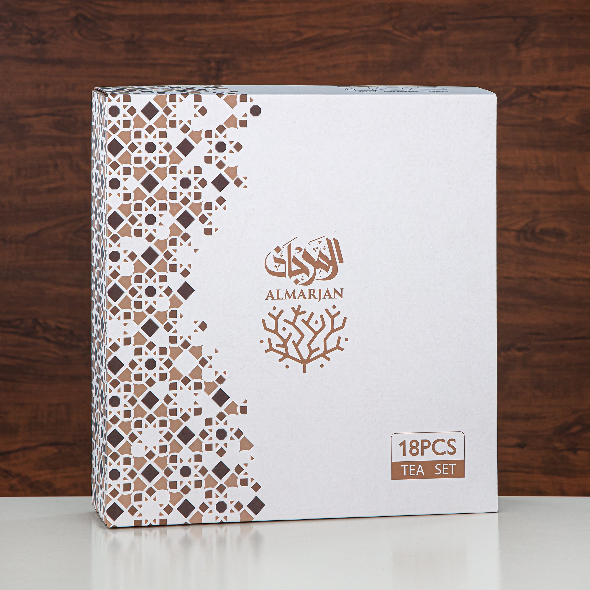 طقم شاي المرجان زجاج بوروسيليكات، ستانلس ستيل وخزف 18 قطعة (18PCS-12196-2) – مجموعة الشاي النباتية الزرقاء