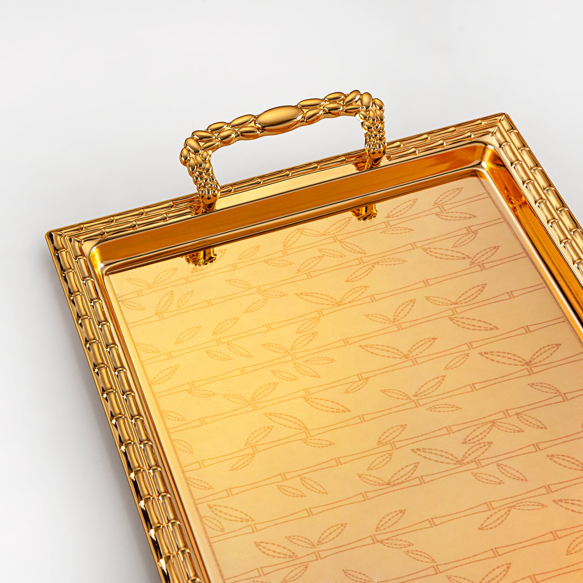 طقم صواني تقديم المرجان - 3 قطع، ذهبي (335XLLM-FG) | رمضان والمناسبات الخاصة