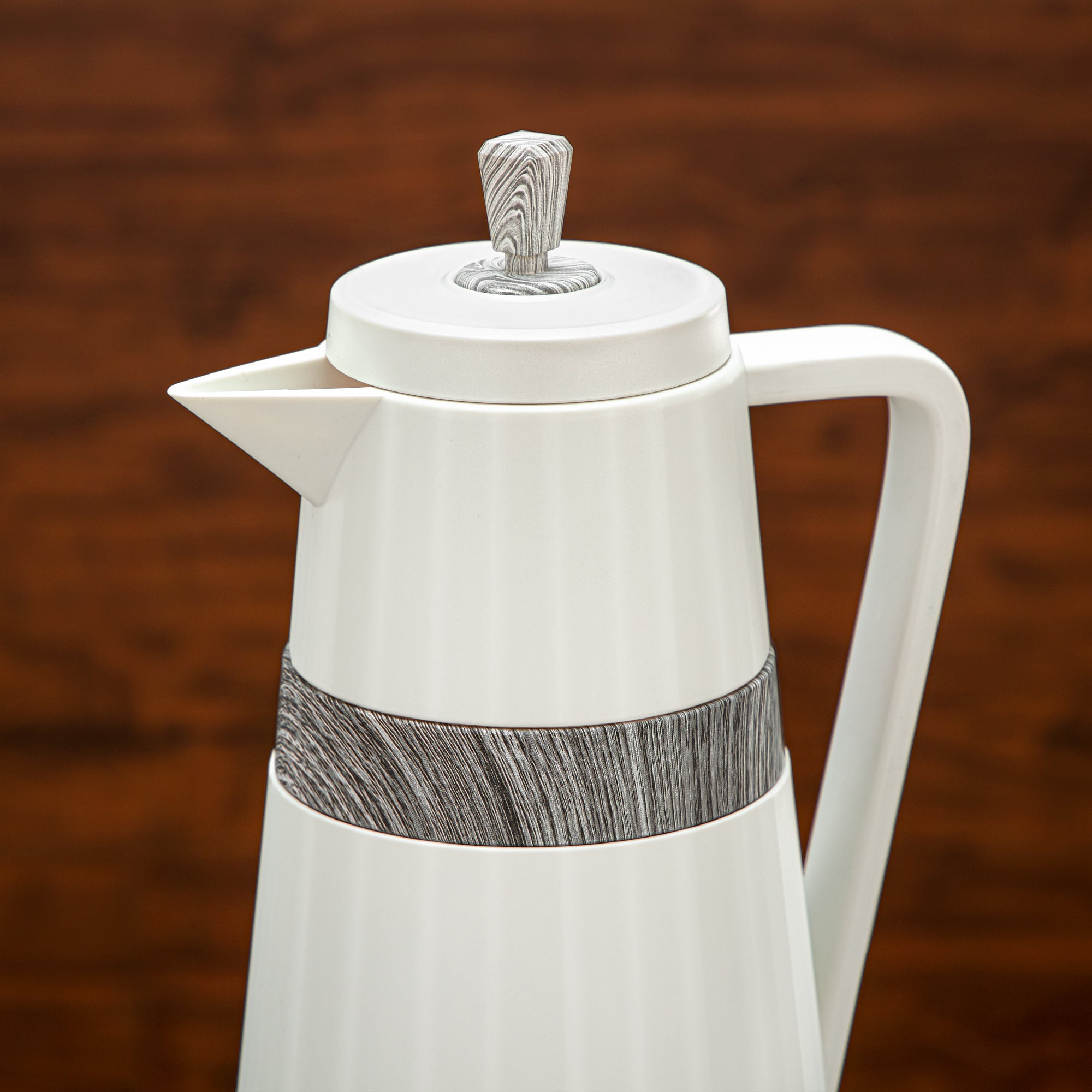 Almarjan 2 Pieces Vacuum Flask Set Ivory & Grey Marble - C77-IGM