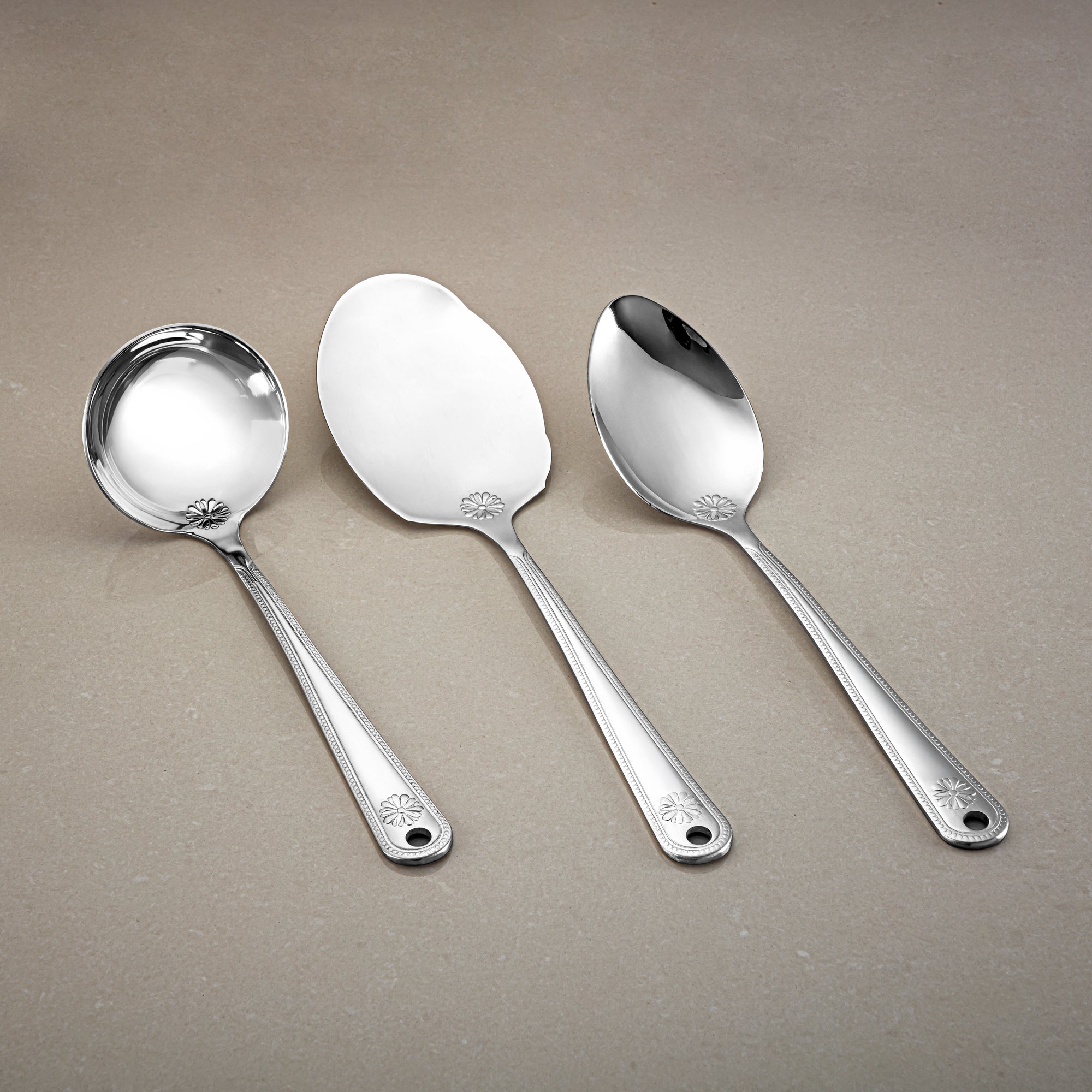 طقم أدوات مائدة المرجان 40 قطعة، ستانلس ستيل، فضي (CUT0010377) طقم أدوات مائدة أنيق