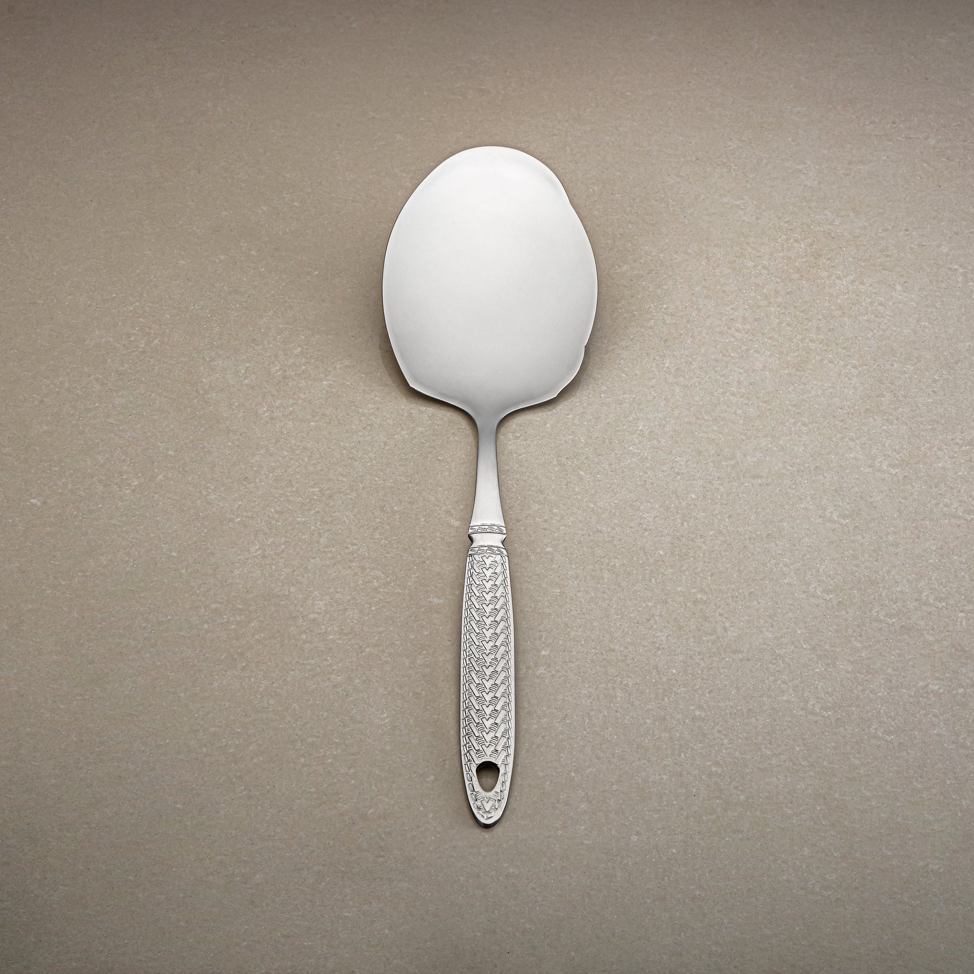 خادم أرز مسطح المرجان، ستانلس ستيل، فضي (CUT0010477) أدوات مائدة أنيقة