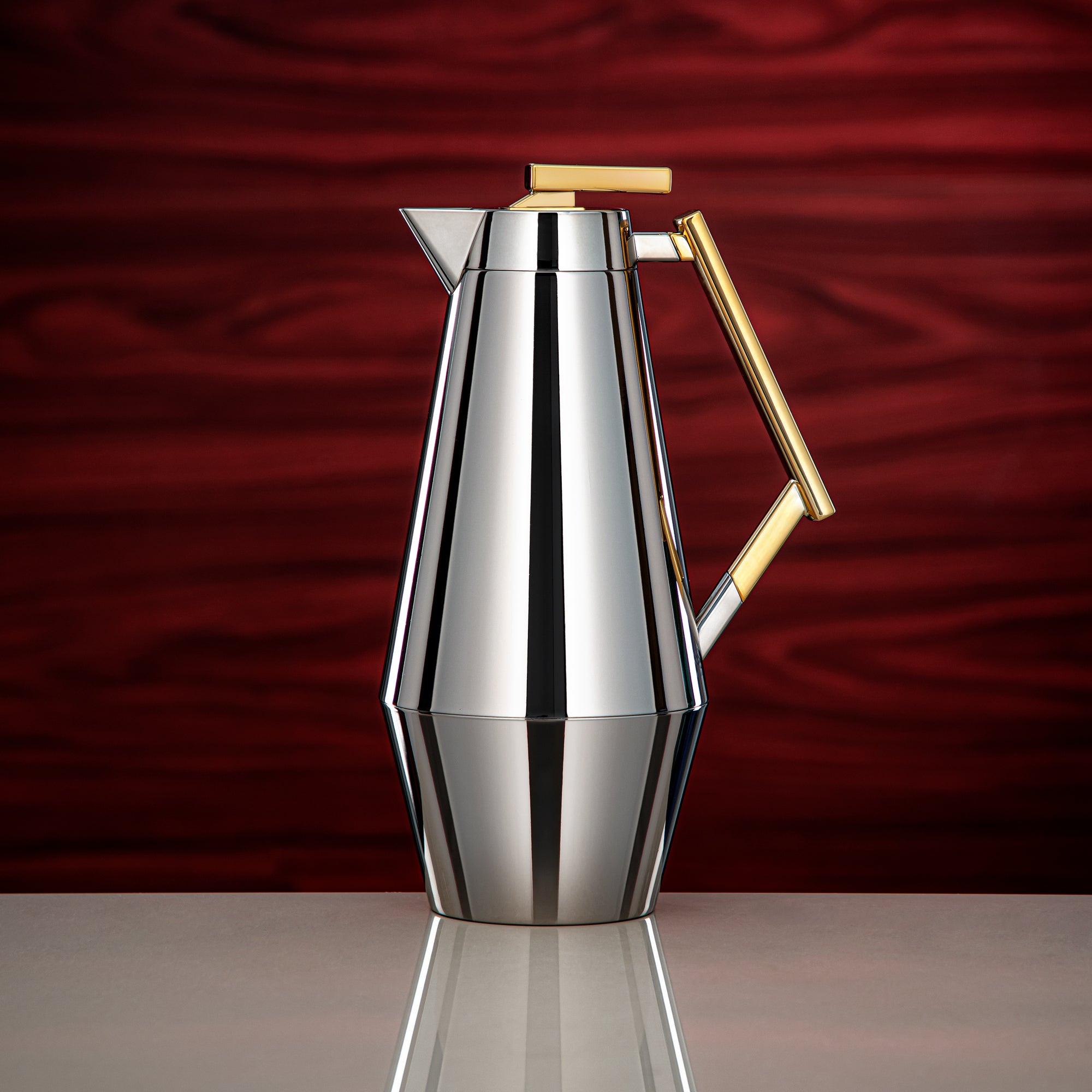 Almarjan Vacuum Flask Set 0.7L & 1L Silver & Gold