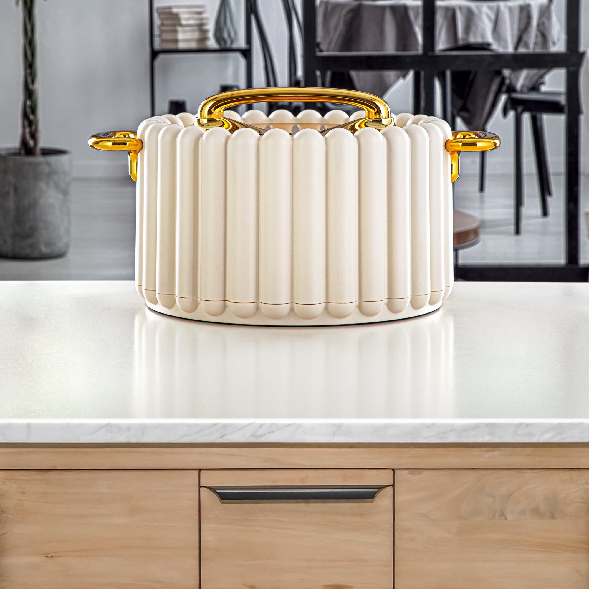 المرجان حرارات بلاستيك 3 قطع، عاجي وذهبي - EI-150/200/250 IV/G