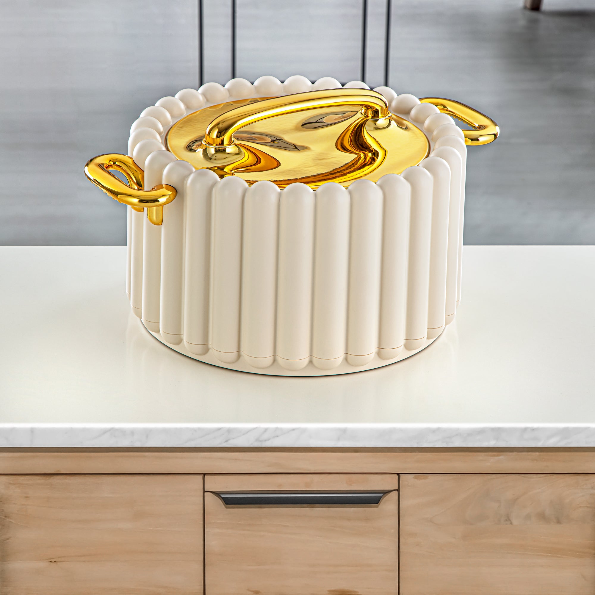 المرجان حرارات بلاستيك 3 قطع، عاجي وذهبي - EI-150/200/250 IV/G