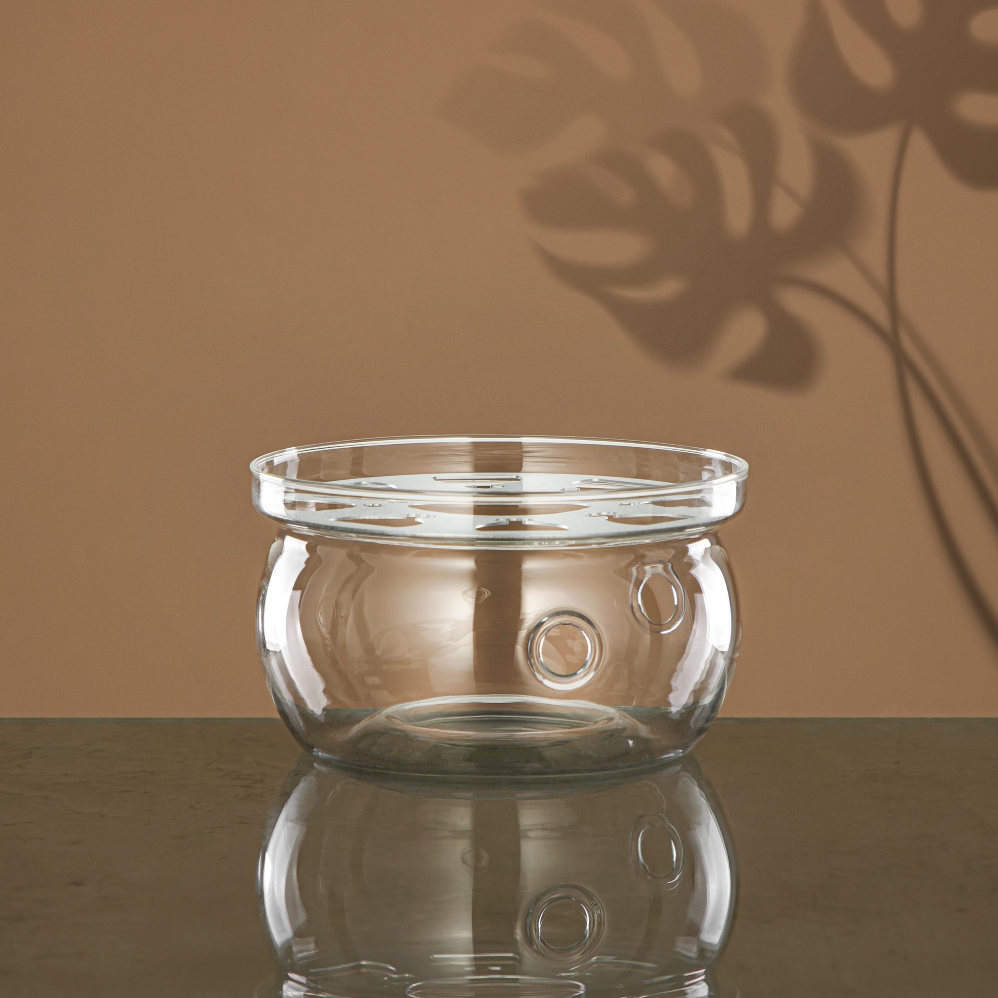 Almarjan Warmer, Borosilicate Glass, Clear (GLS0010136) - Elegant Serveware