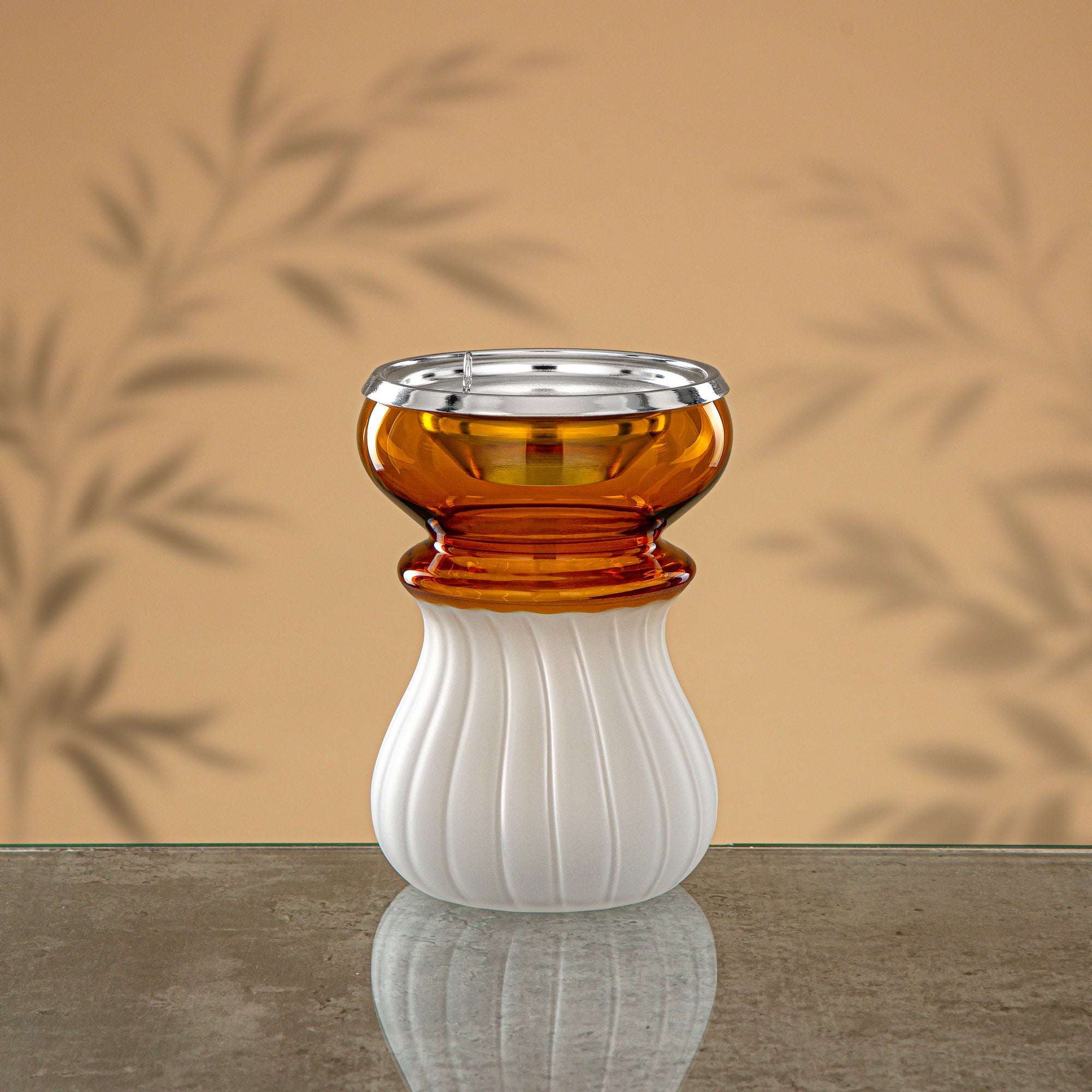 Almarjan Incense Burner Frosted & Amber