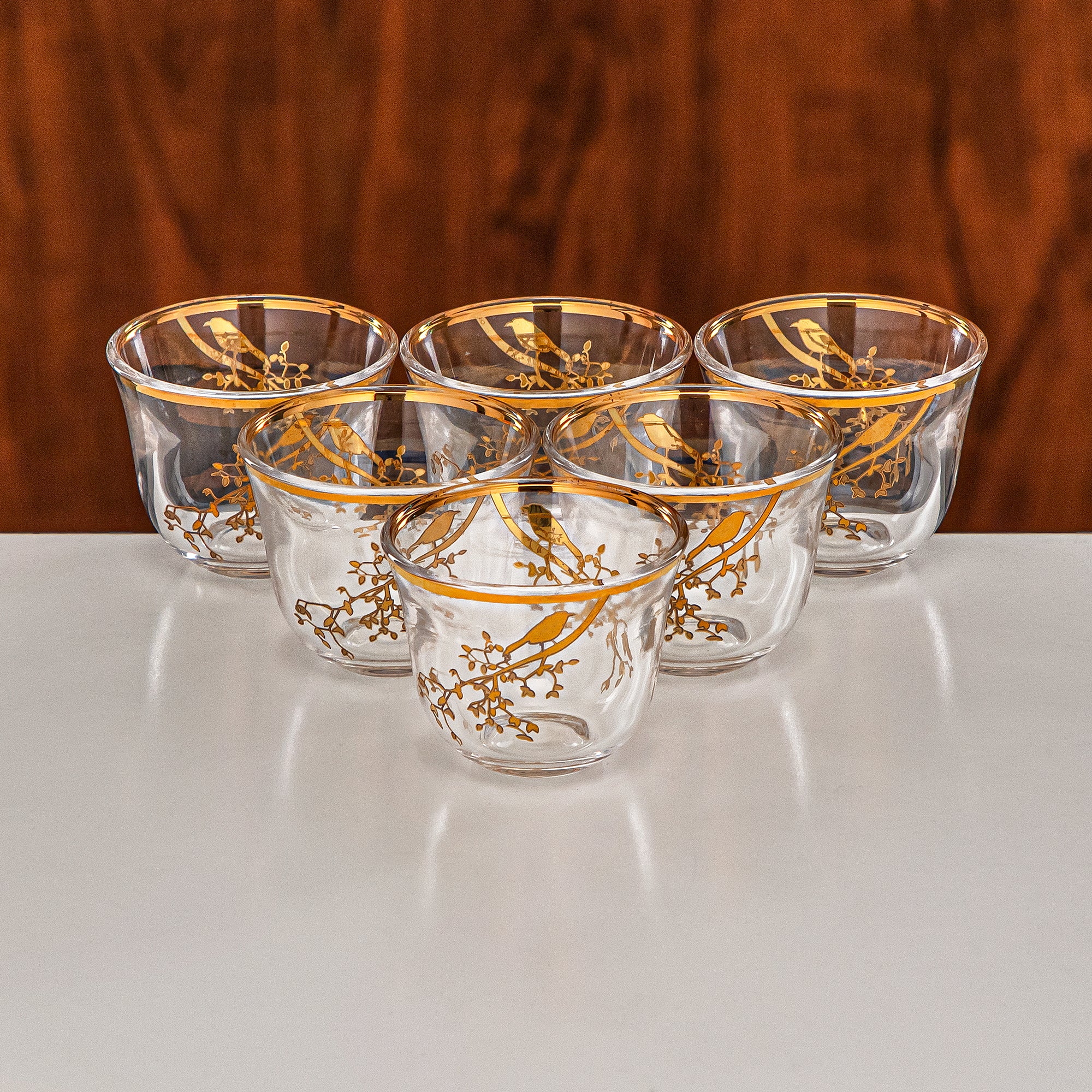 Almarjan Tea Set 20-Piece Beige & Gold