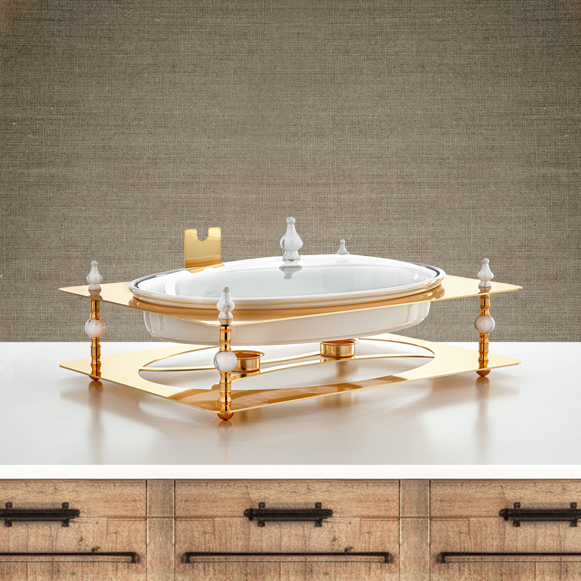 Almarjan 3000 ML Food Warmer Gold - HM4101-G