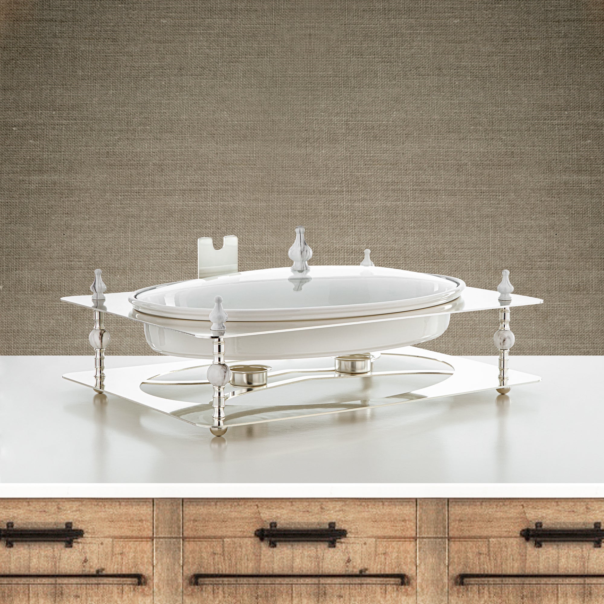 Almarjan 3000 ML Food Warmer Silver - HM4101-S