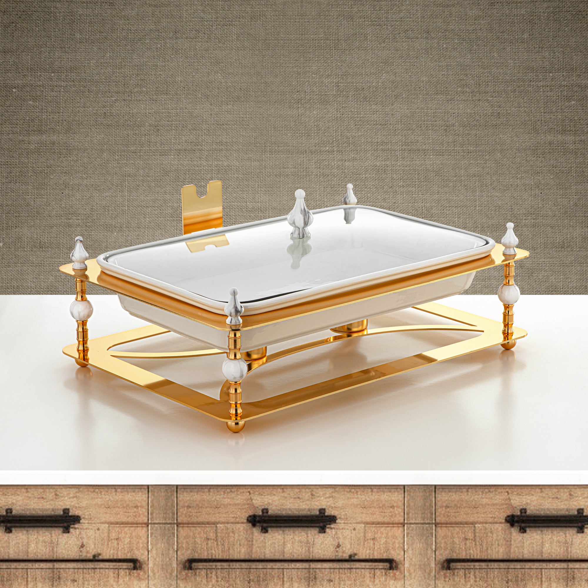 المرجان 3000 مل سخان طعام ذهبي - HM4102-G