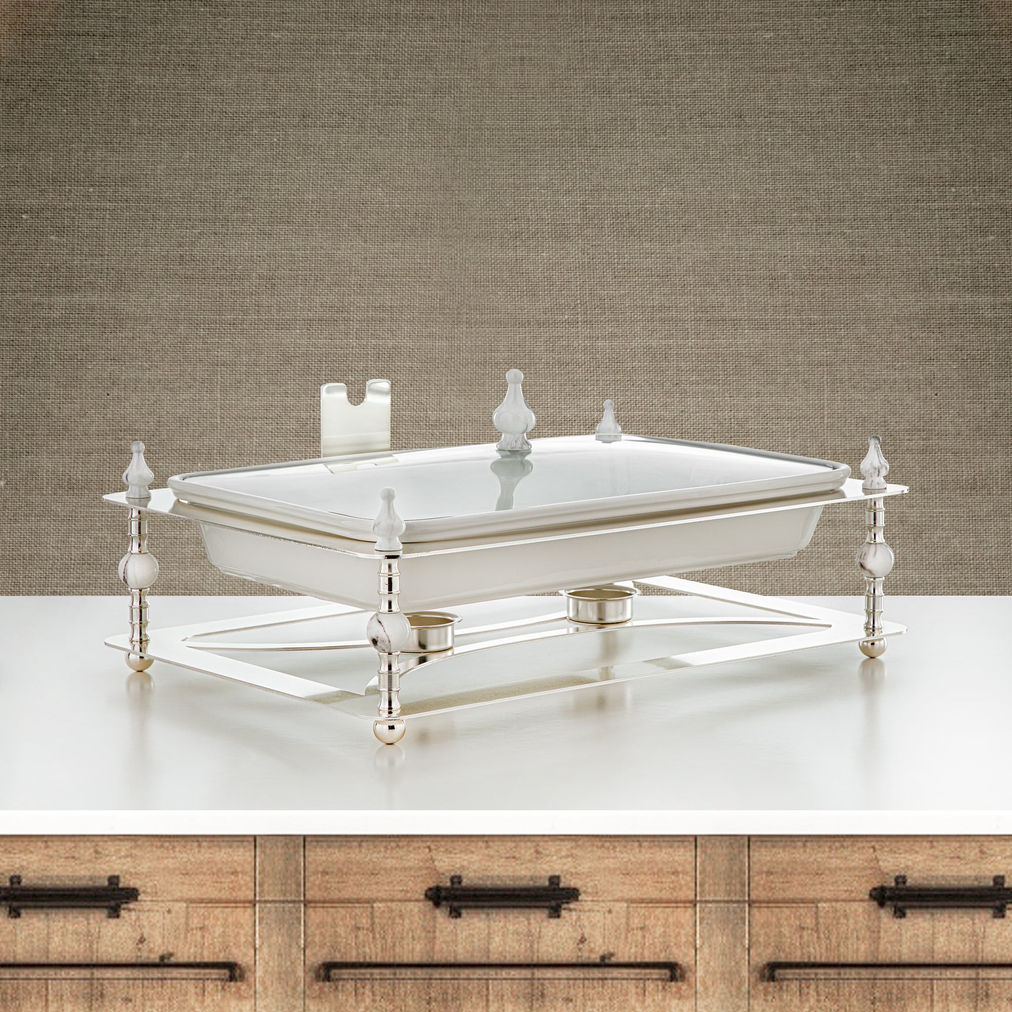 المرجان 3000 مل سخان طعام فضي - HM4102-S