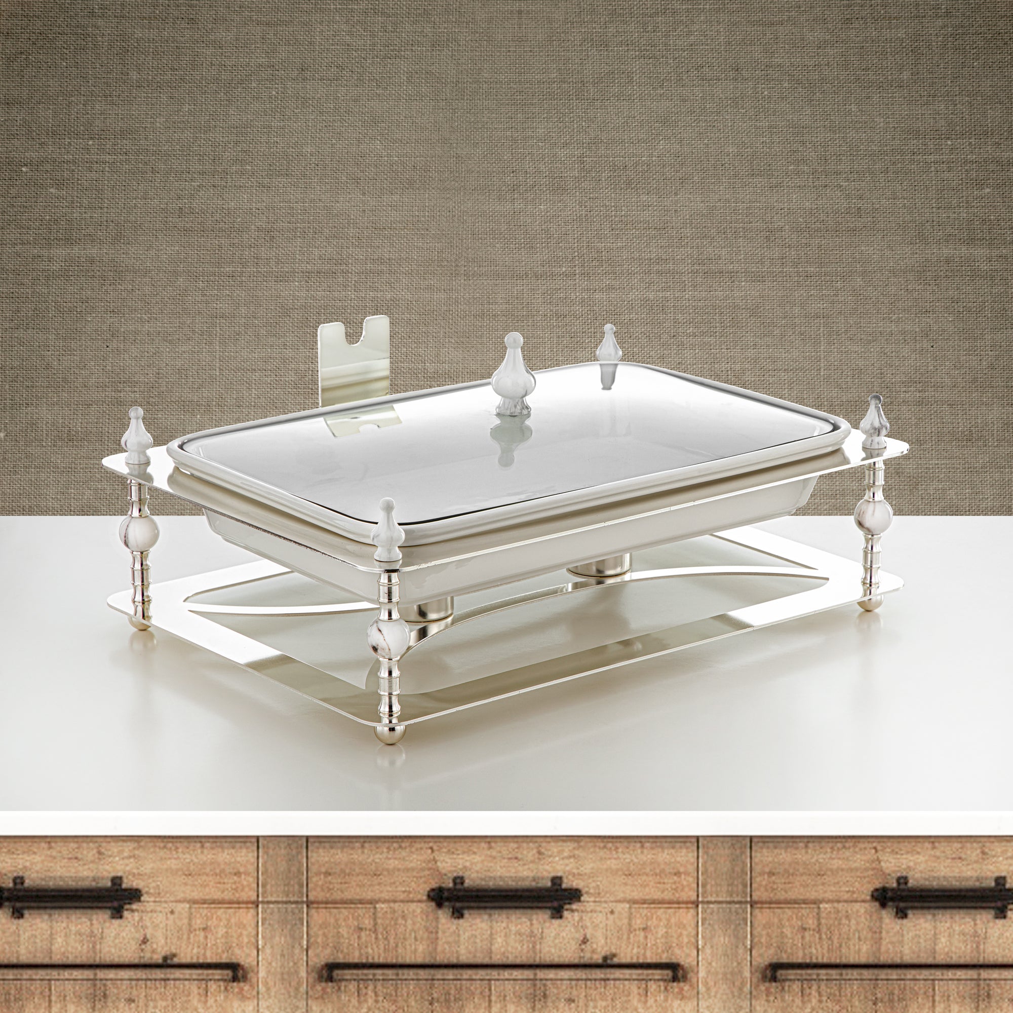 المرجان 3000 مل سخان طعام فضي - HM4102-S