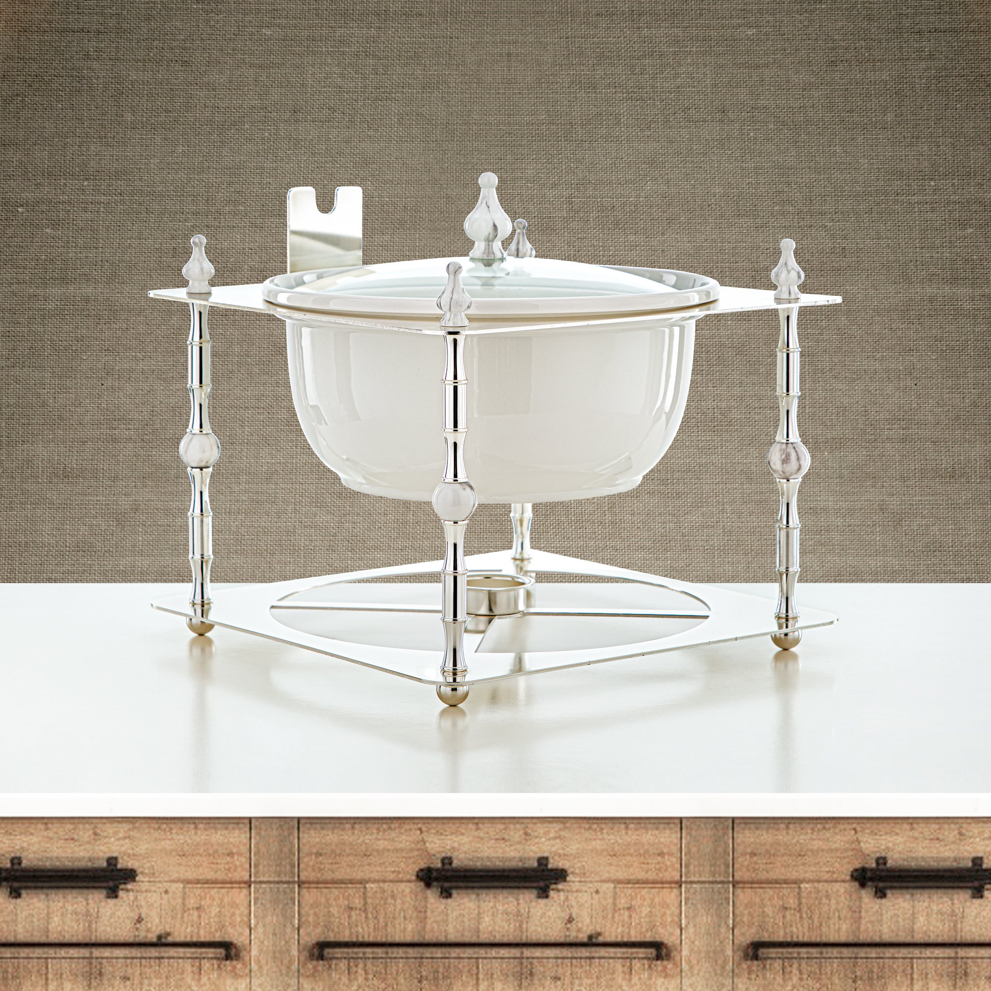 المارجان 4000 مل سخان طعام فضي - HM4103-S