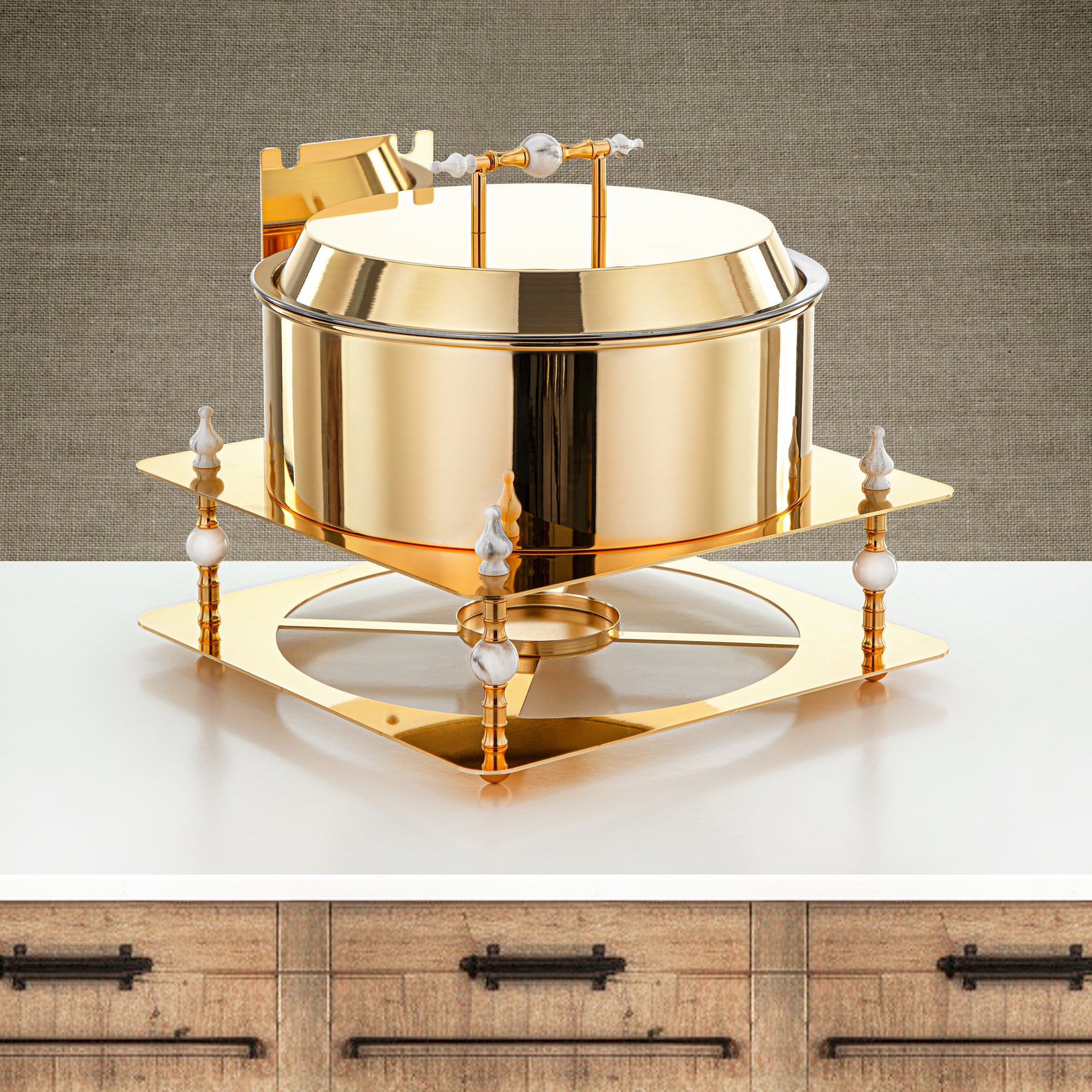 Almarjan 4000 ML Food Warmer Gold - HM4104-G