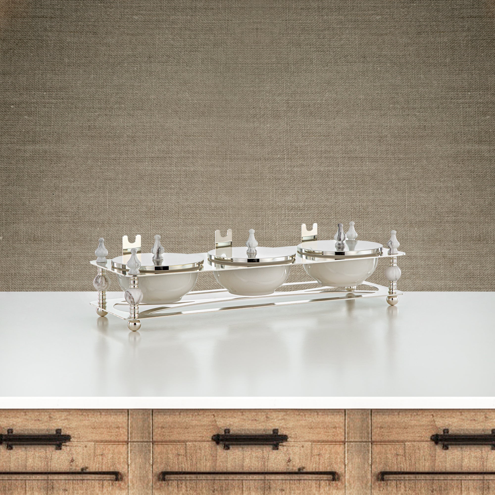 Almarjan 3 Part Candy Set Silver - HM4105-S