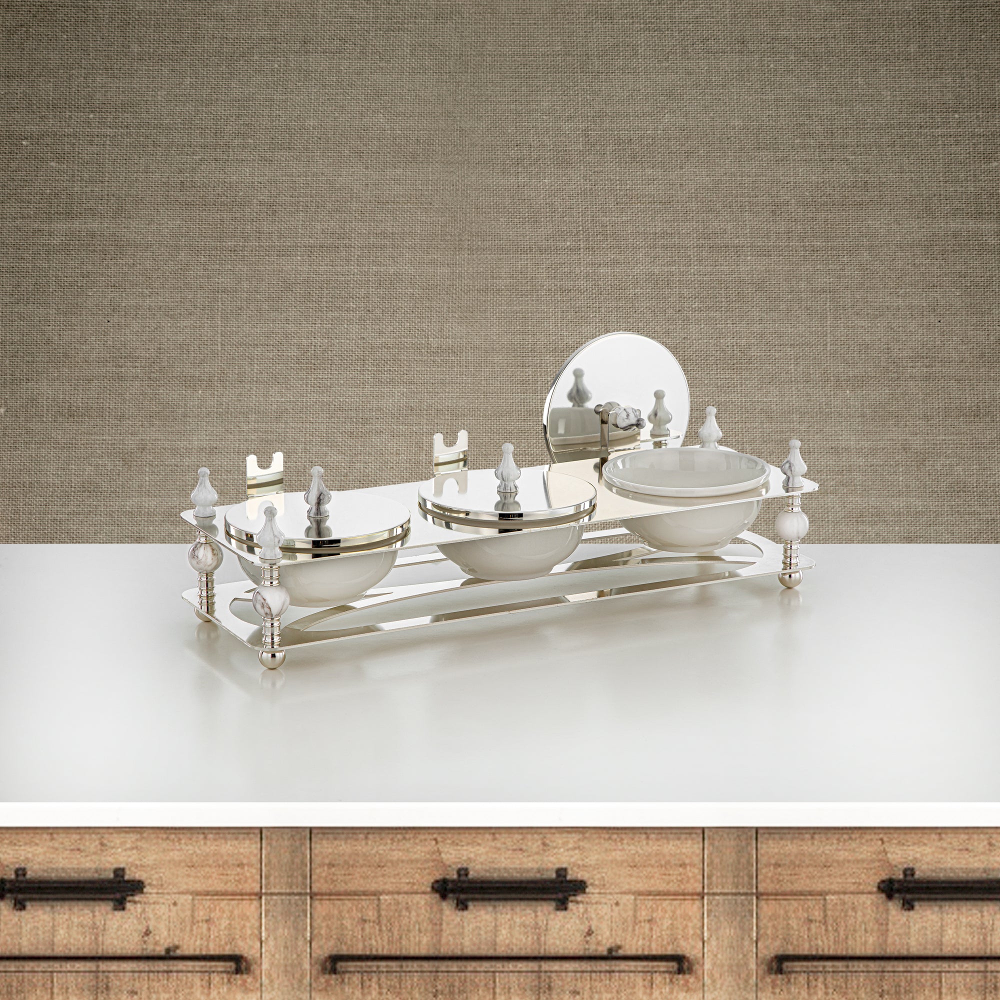 Almarjan 3 Part Candy Set Silver - HM4105-S