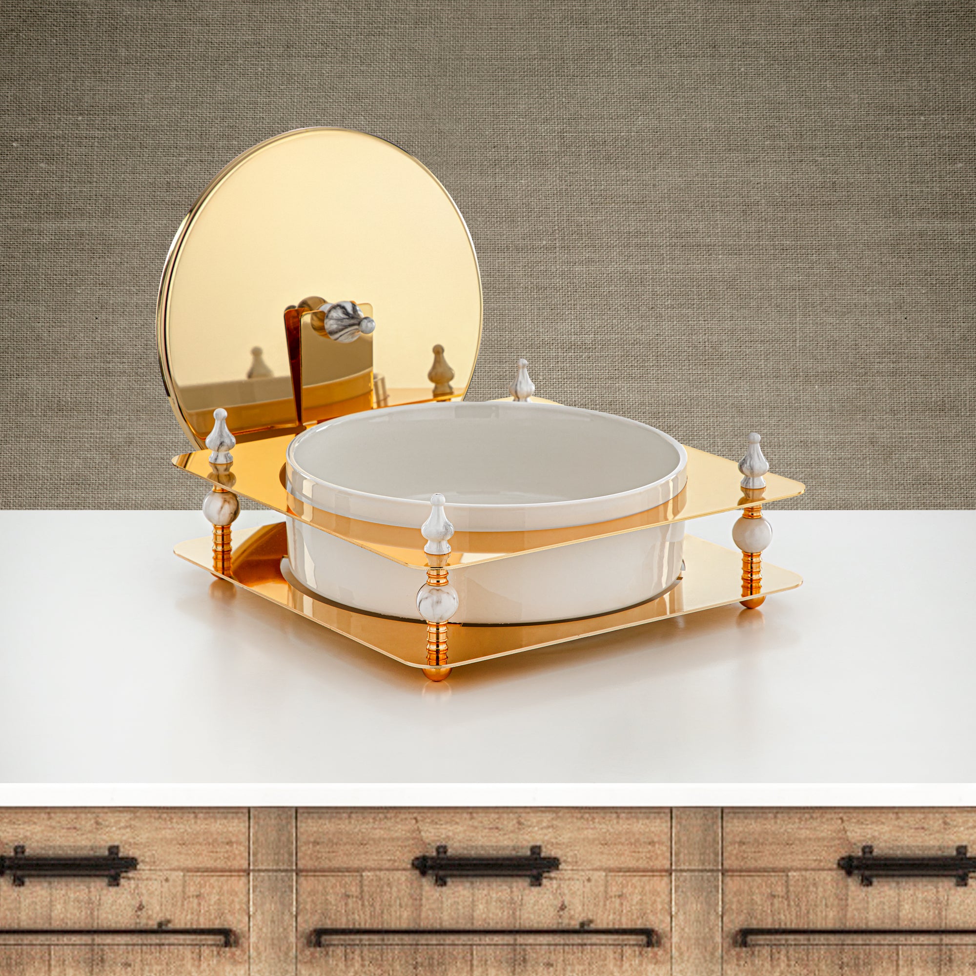 Almarjan 25 CM Candy Box Gold - HM4107-G