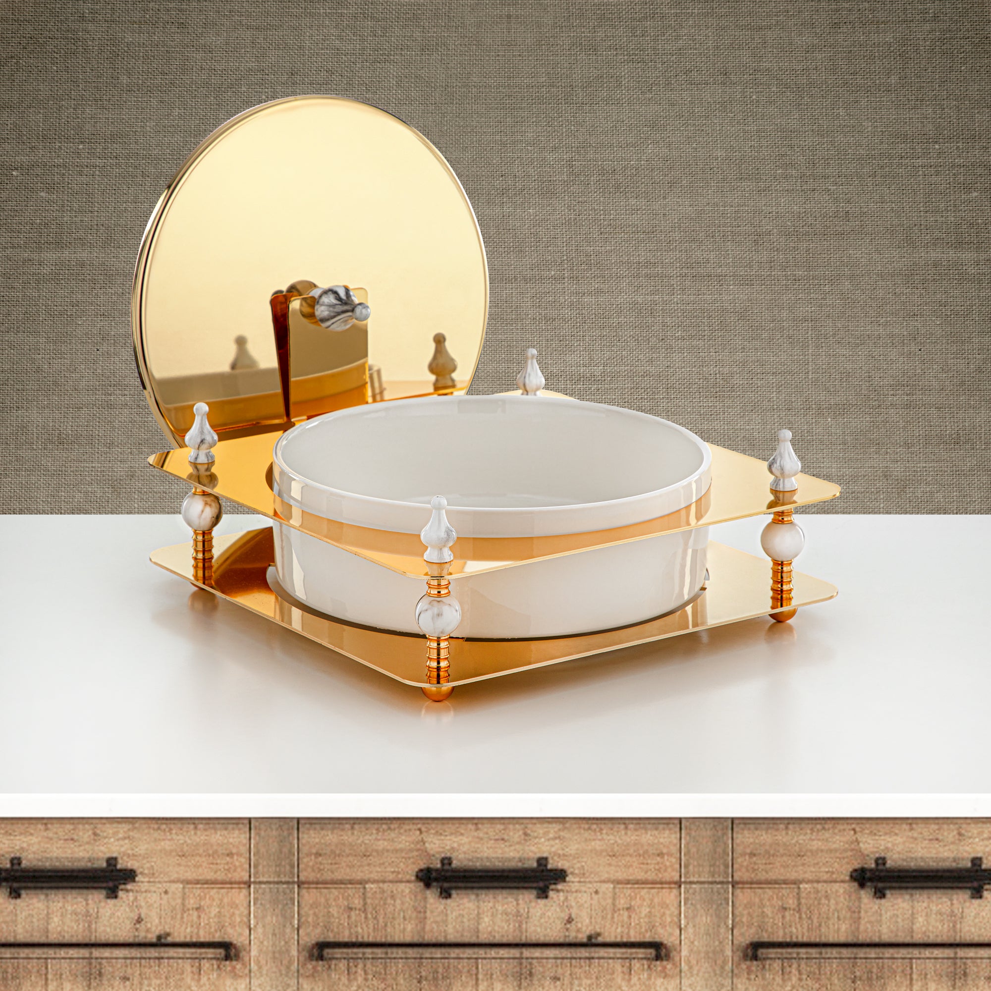 Almarjan 30 CM Candy Box Gold - HM4108-G