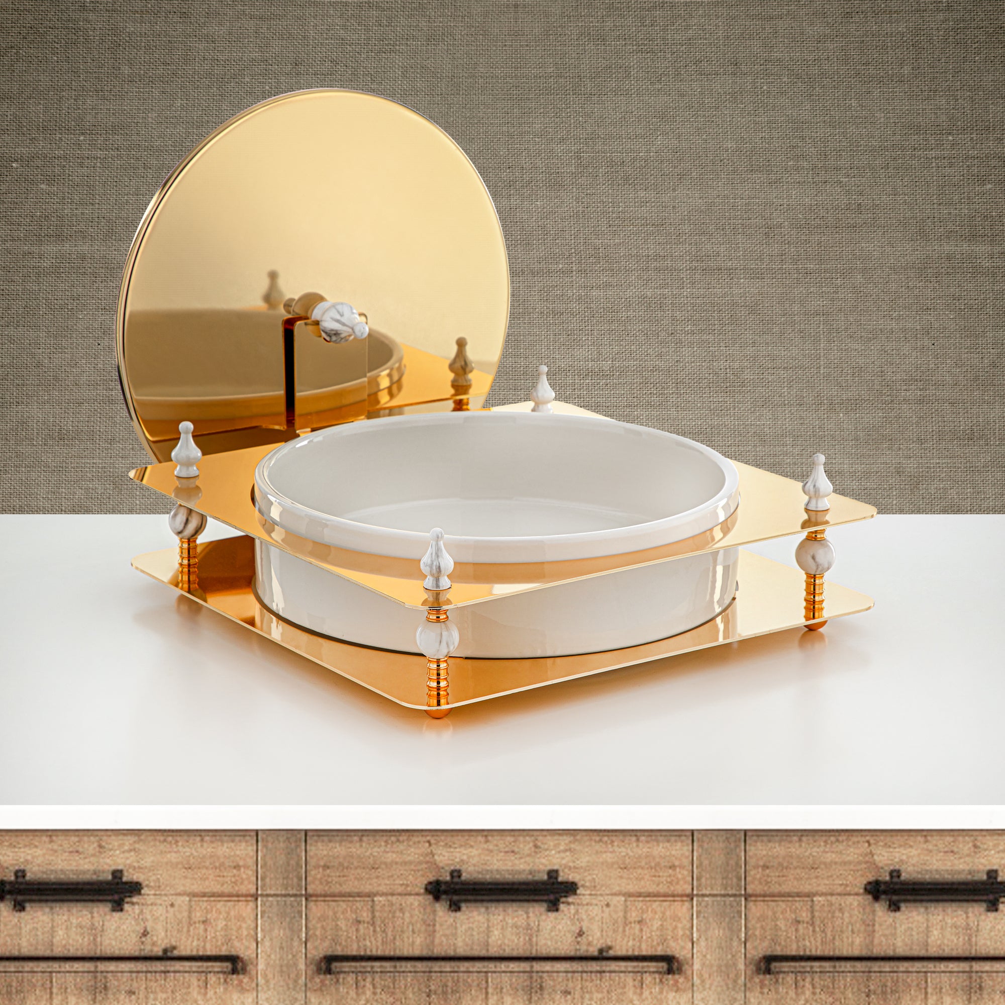 Almarjan 35 CM Candy Box Gold - HM4109-G