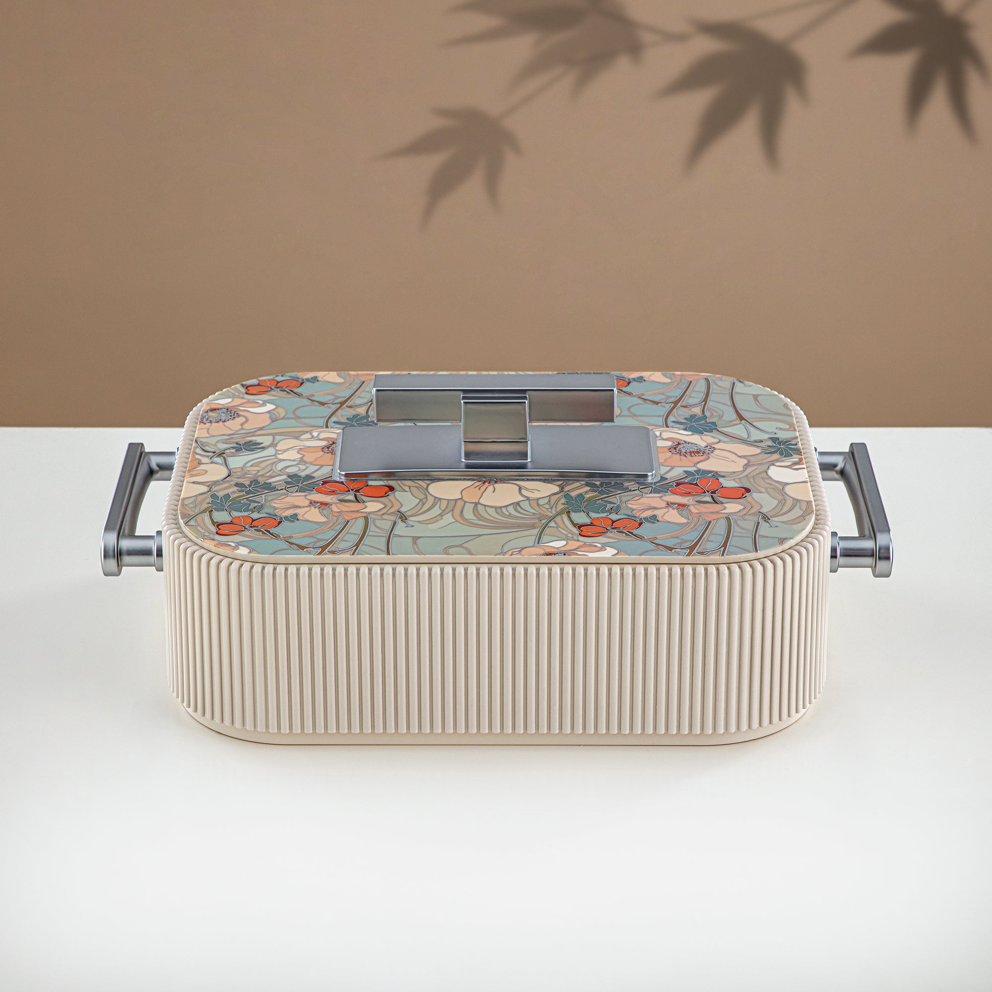 حرارات المرجان ABS، 3000 مل، بيج مزهر وفضي مطفي (HP06-300SP-AZ02S) - تقديم أنيق