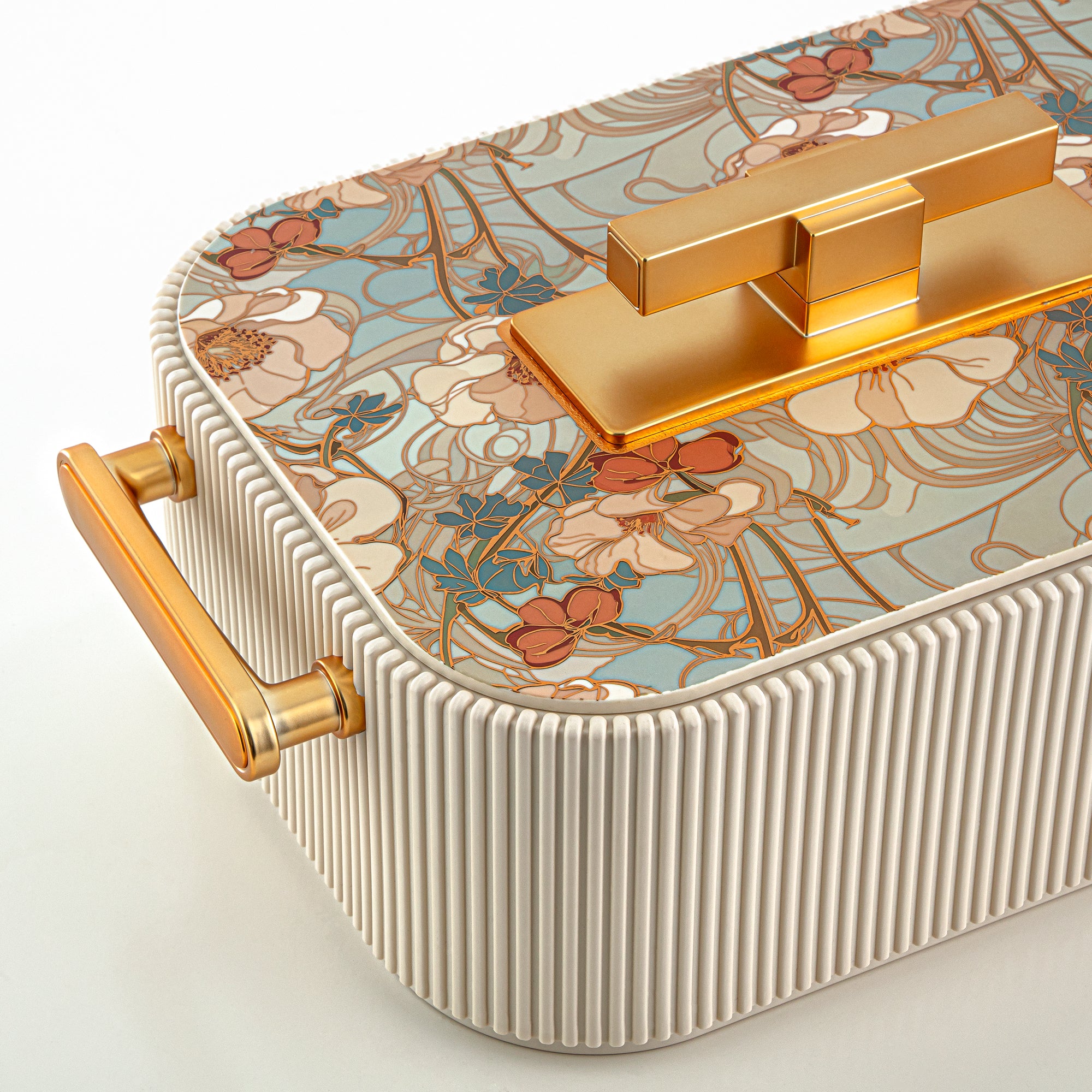 حرارات المرجان ABS، 4000 مل، بيج مزهر وذهب مطفي (HP06-400SP-AZ02G) - تقديم أنيق