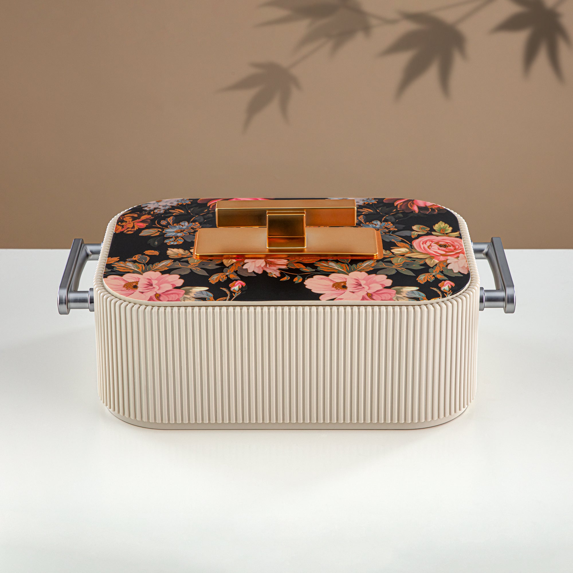 حرارات المرجان ABS، 4000 مل، بيج مزهر وذهب مطفي (HP06-400SP-AZ04G) - تقديم أنيق