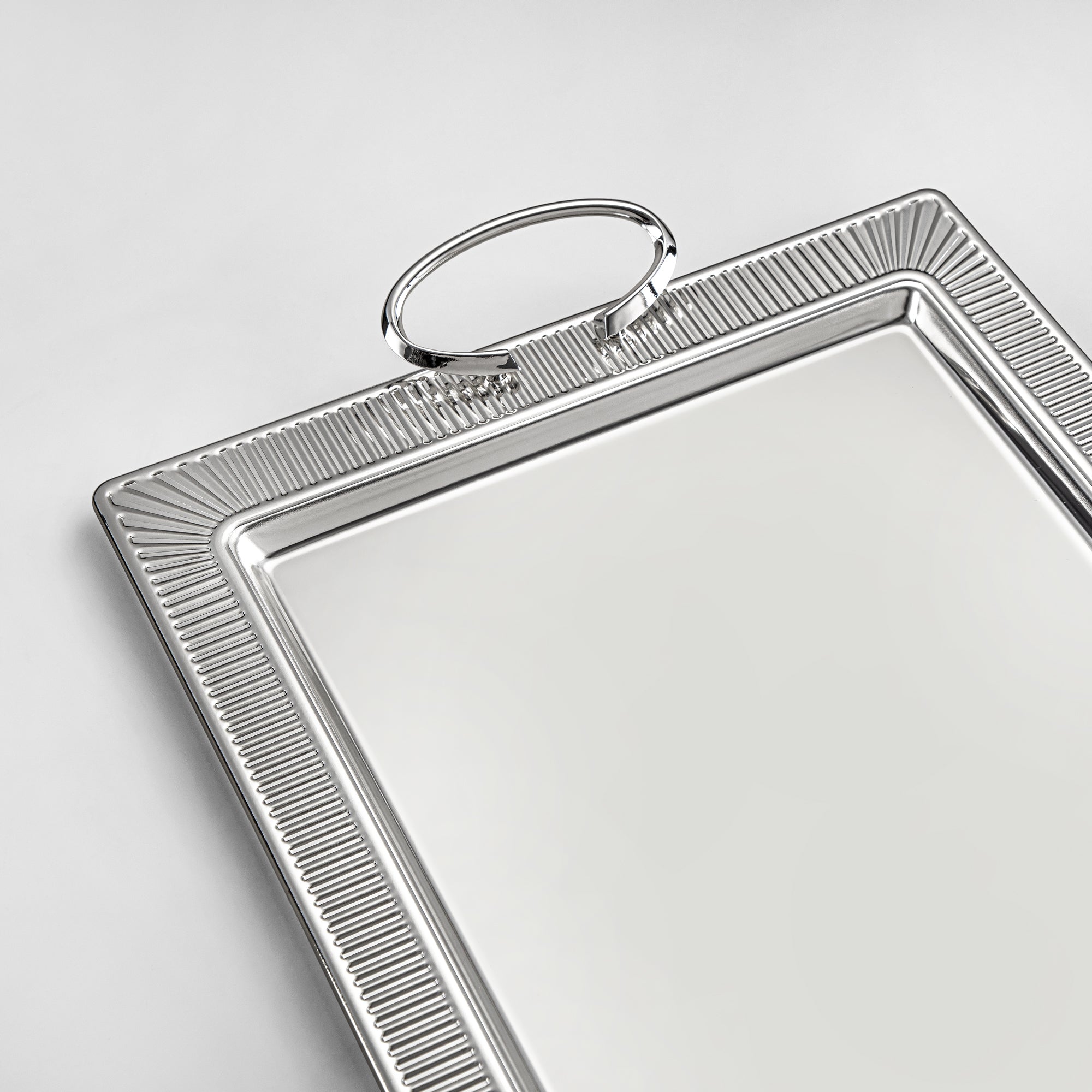 Almarjan Serving Tray Set - 3 Pieces, Silver (HT2408019) | Ramadan & Eid