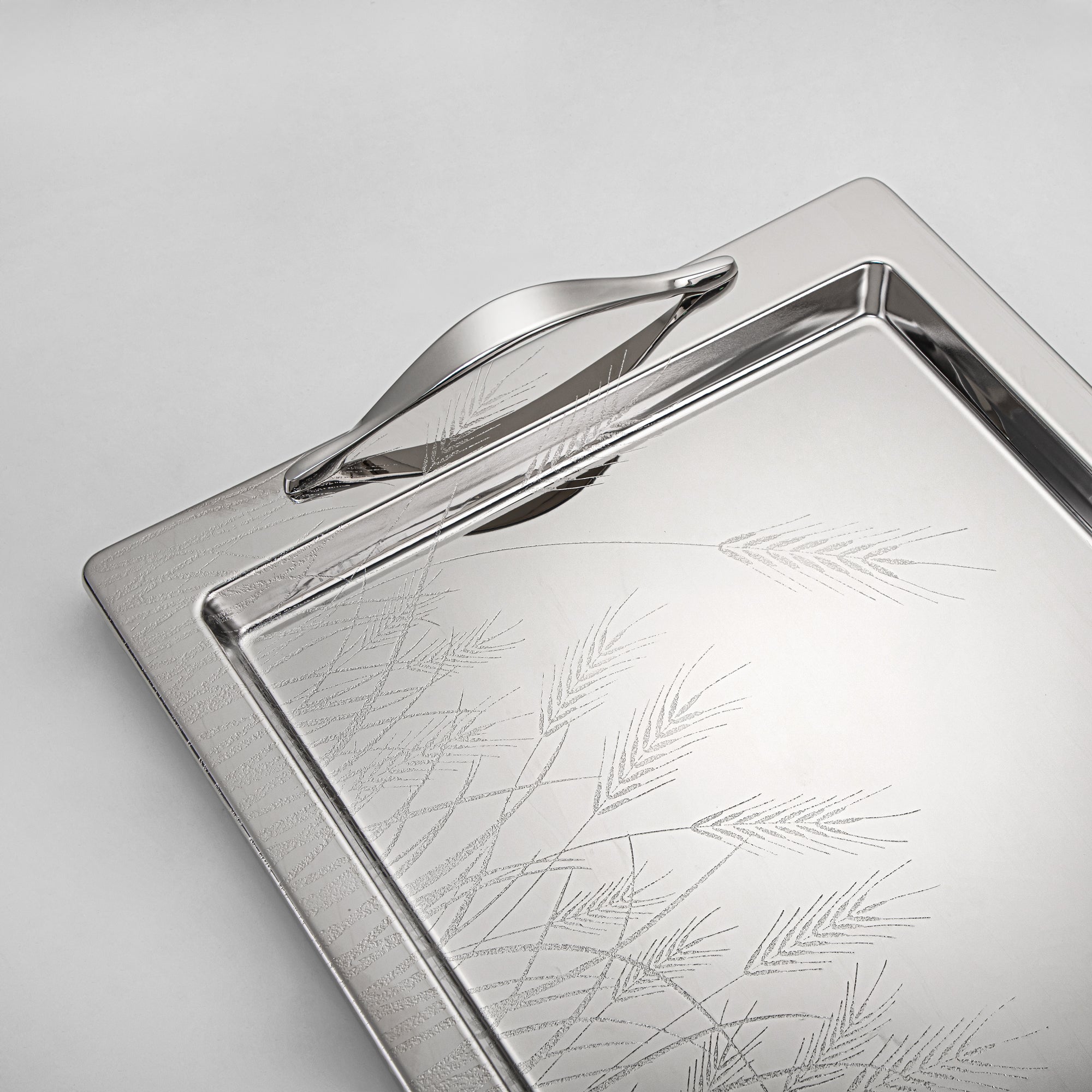 Almarjan 3 Pieces Serving Tray Set Silver - HT2411004
