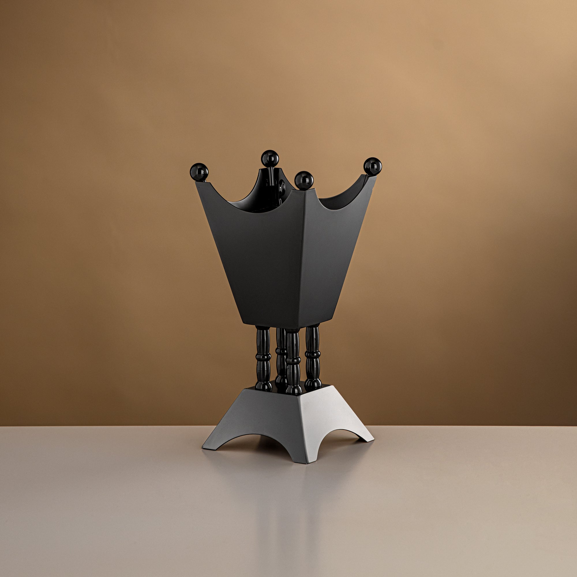 Almarjan 22 CM Incense Burner Matte Black - HT2506058