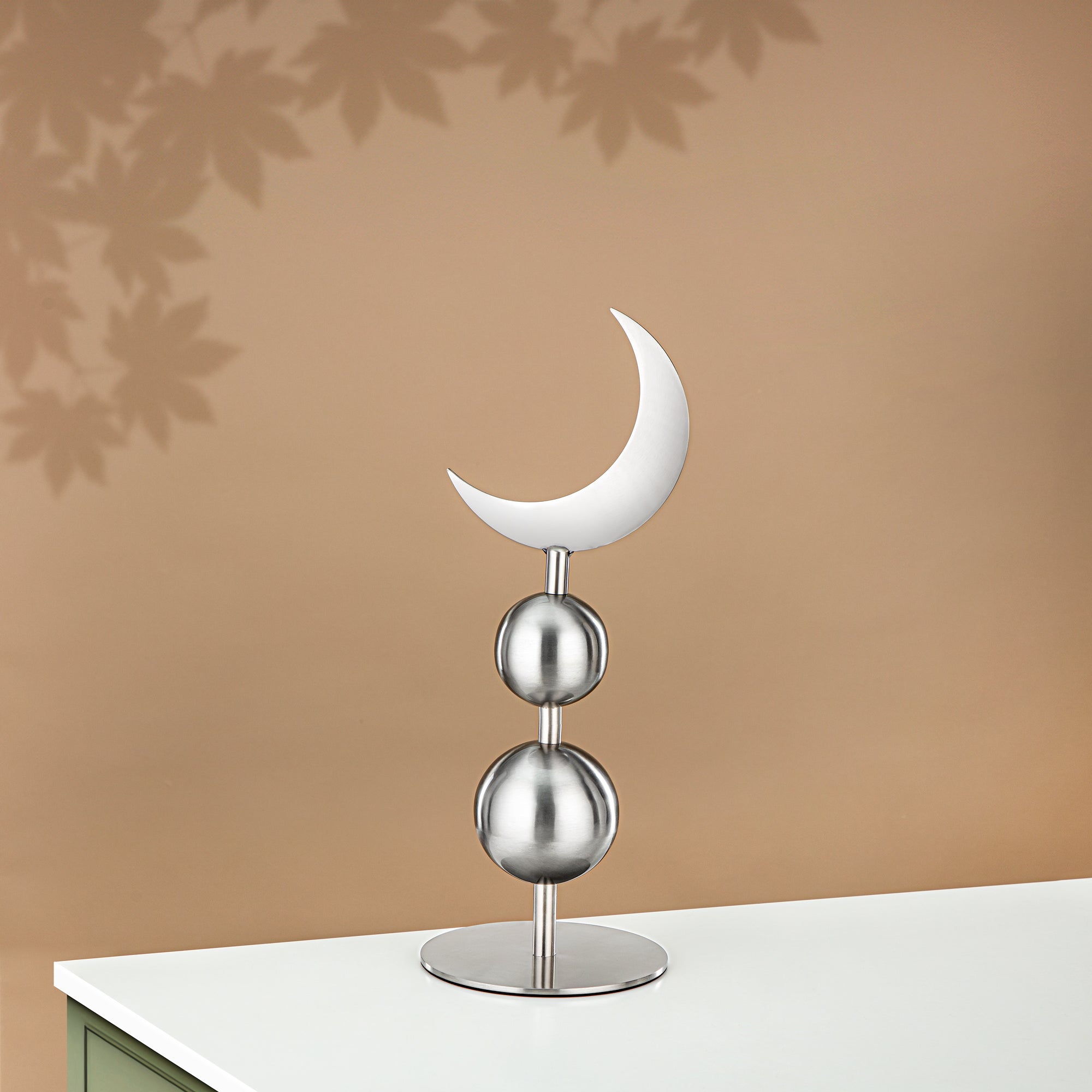 Almarjan Table Decoration Stainless Steel, 46CM, Matt Silver (MD-3010) - Ramadan Decoration
