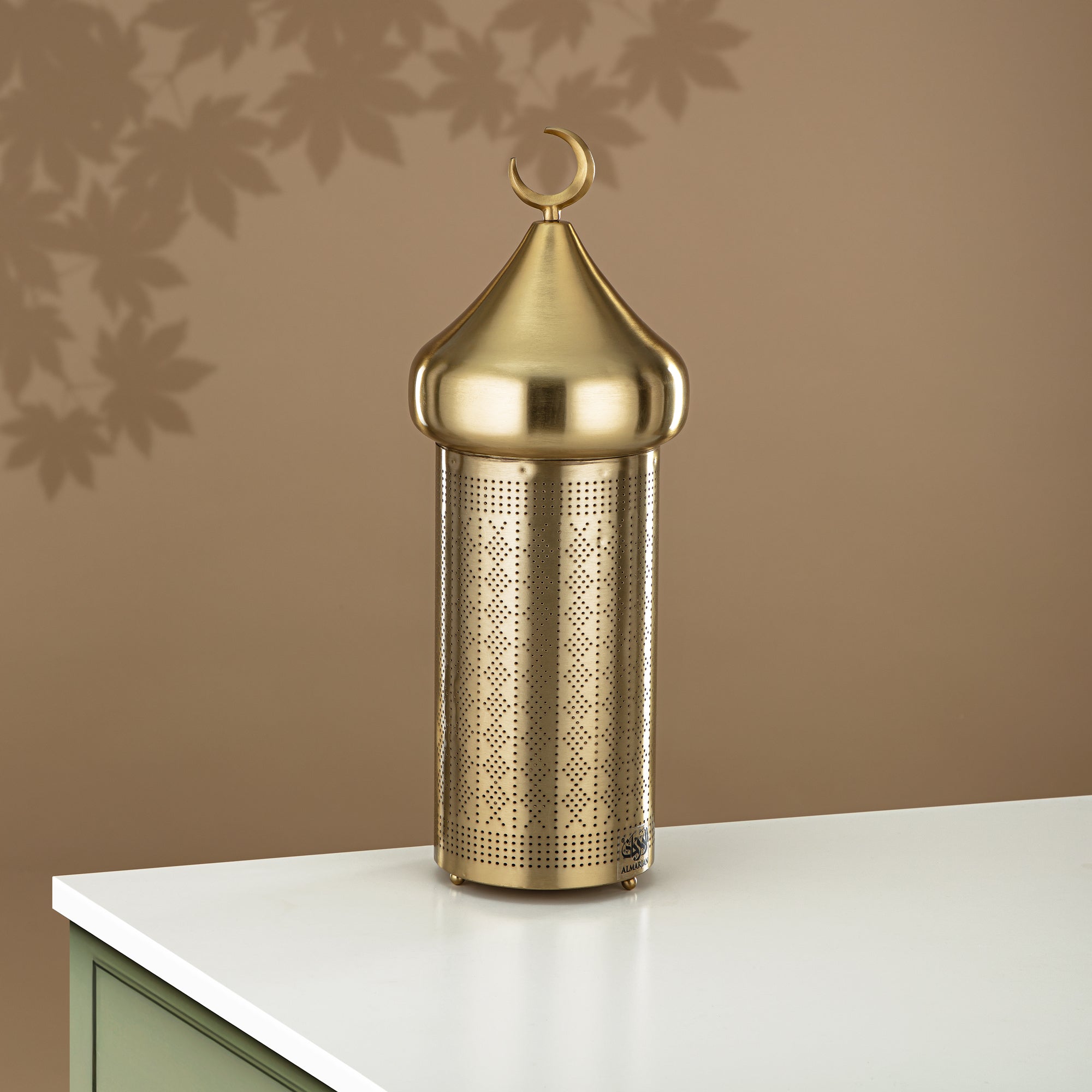 Almarjan Floor Tealight Holder, 47CM, Matt Gold (MD-3033 A) - Ramadan Decoration