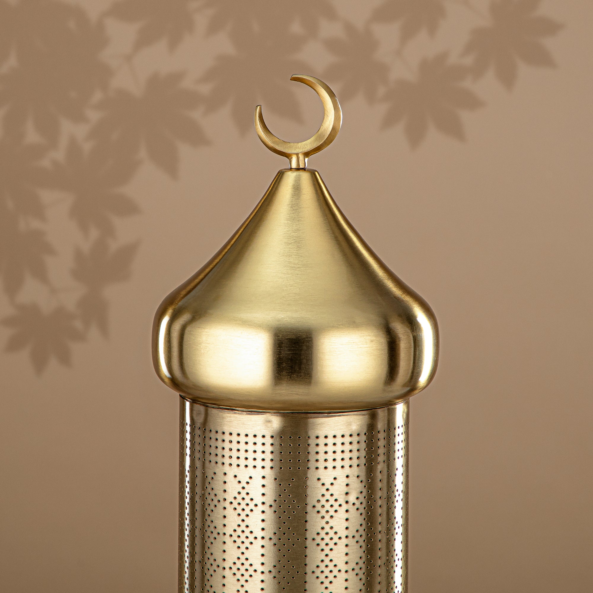 حامل الشموع المعطر من المرجان، 41 سم، ذهب مات (MD-3033 B) - زينة رمضان