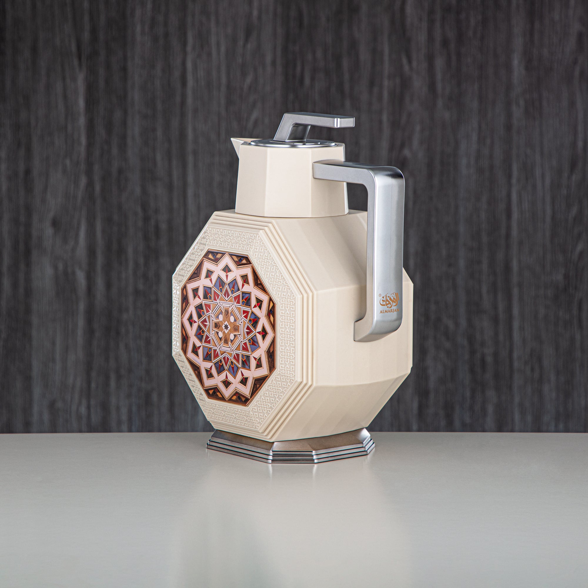 طقم ترامس المرجان ABS 0.6L + 0.95L، عاجي وفضي (OTG-600/950-S#AZ02) - طقوس الشاي والقهوة