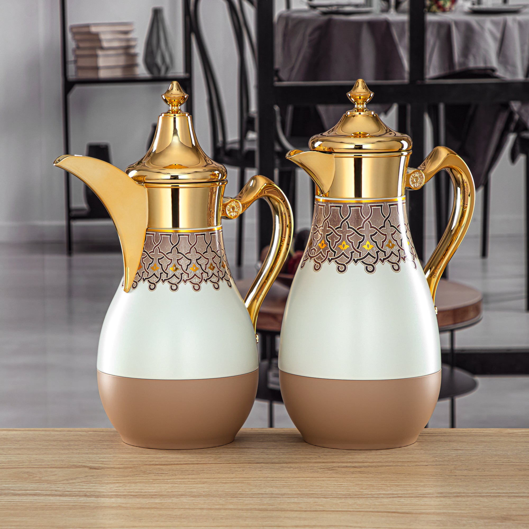 Almarjan Pieces Fonon Collection Vacuum Flask Set  PVC-0700/1000Q330YZC95-PTRN (2494)