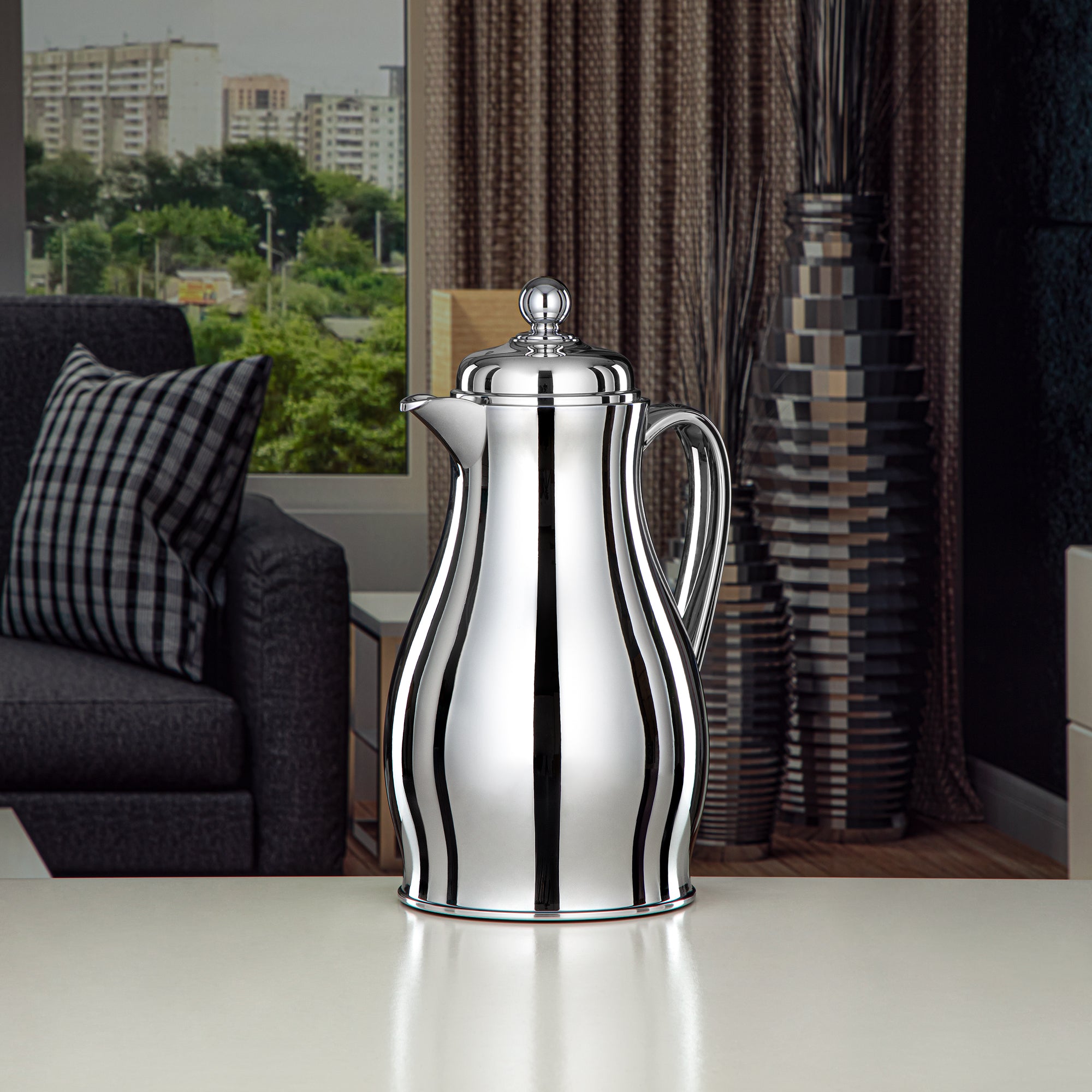 Almarjan Vacuum Flask Metal Body with Glass Liner 0.7L Silver (RPA-070-S) – Everyday Elegance Collection