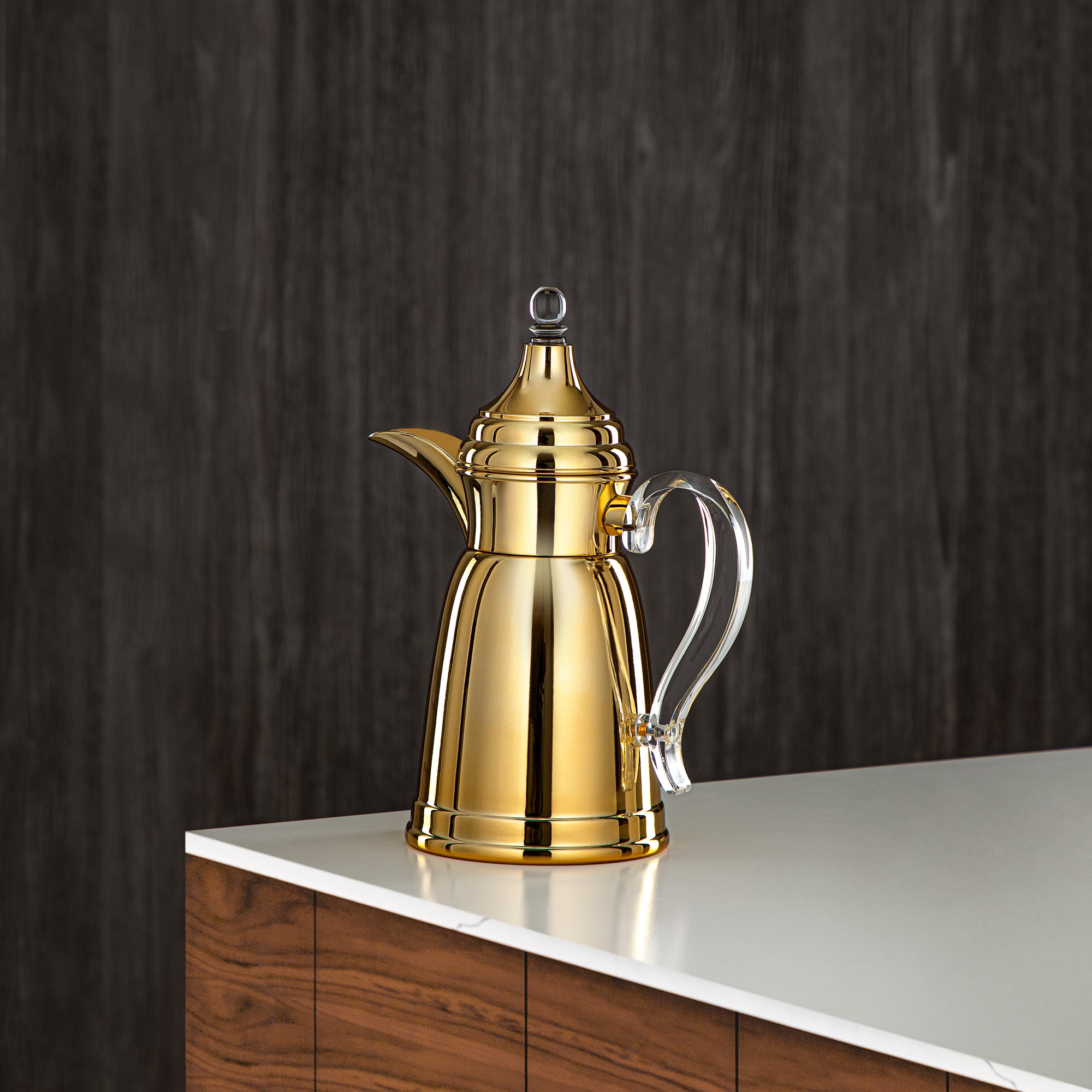 المرجان 350 مل جدار مزدوج من ستانلس ستيل ذهبية - SM-2E02-035 G