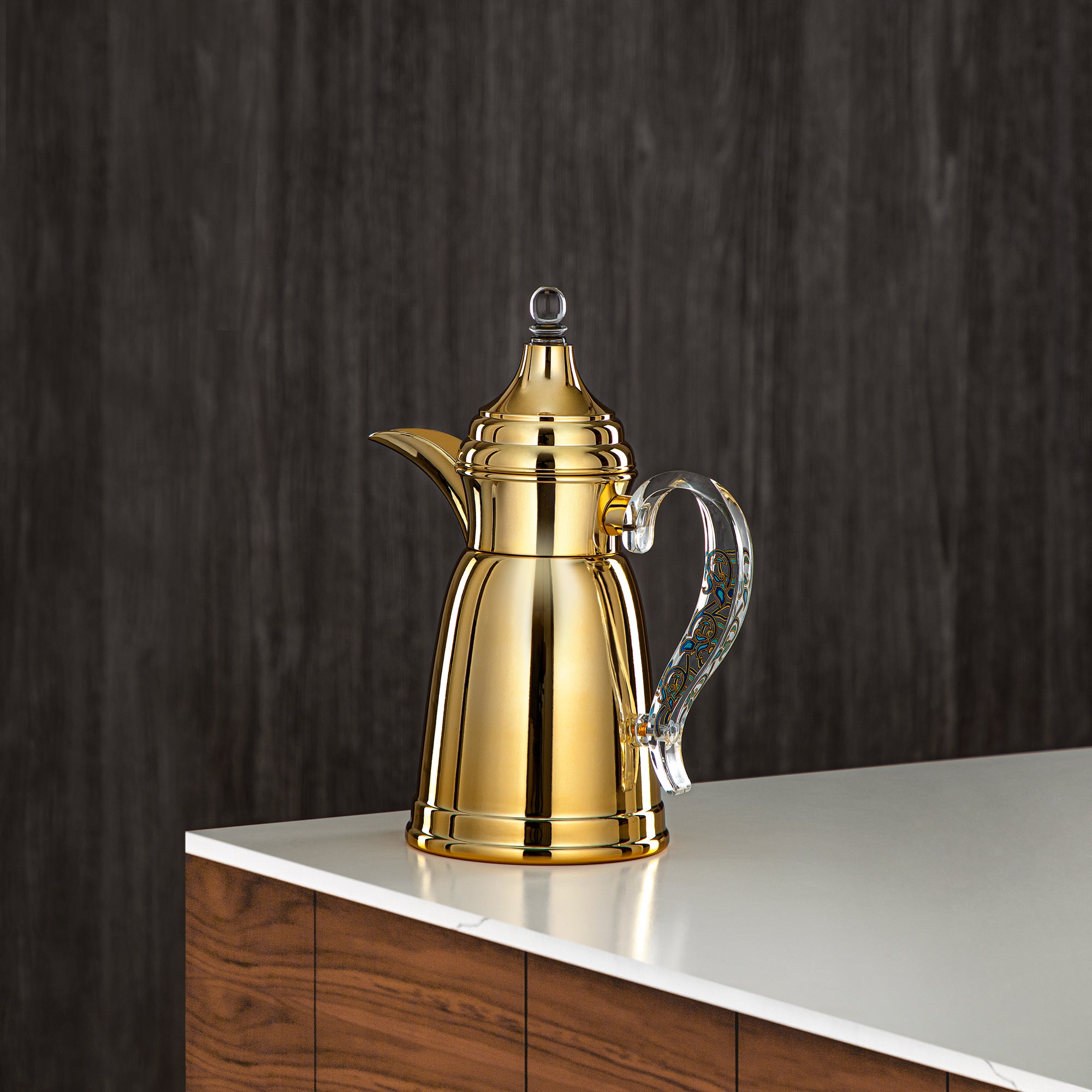 المرجان 350 مل جدار مزدوج من ستانلس ستيل ذهبية - SM-2E02-035 G/BLU