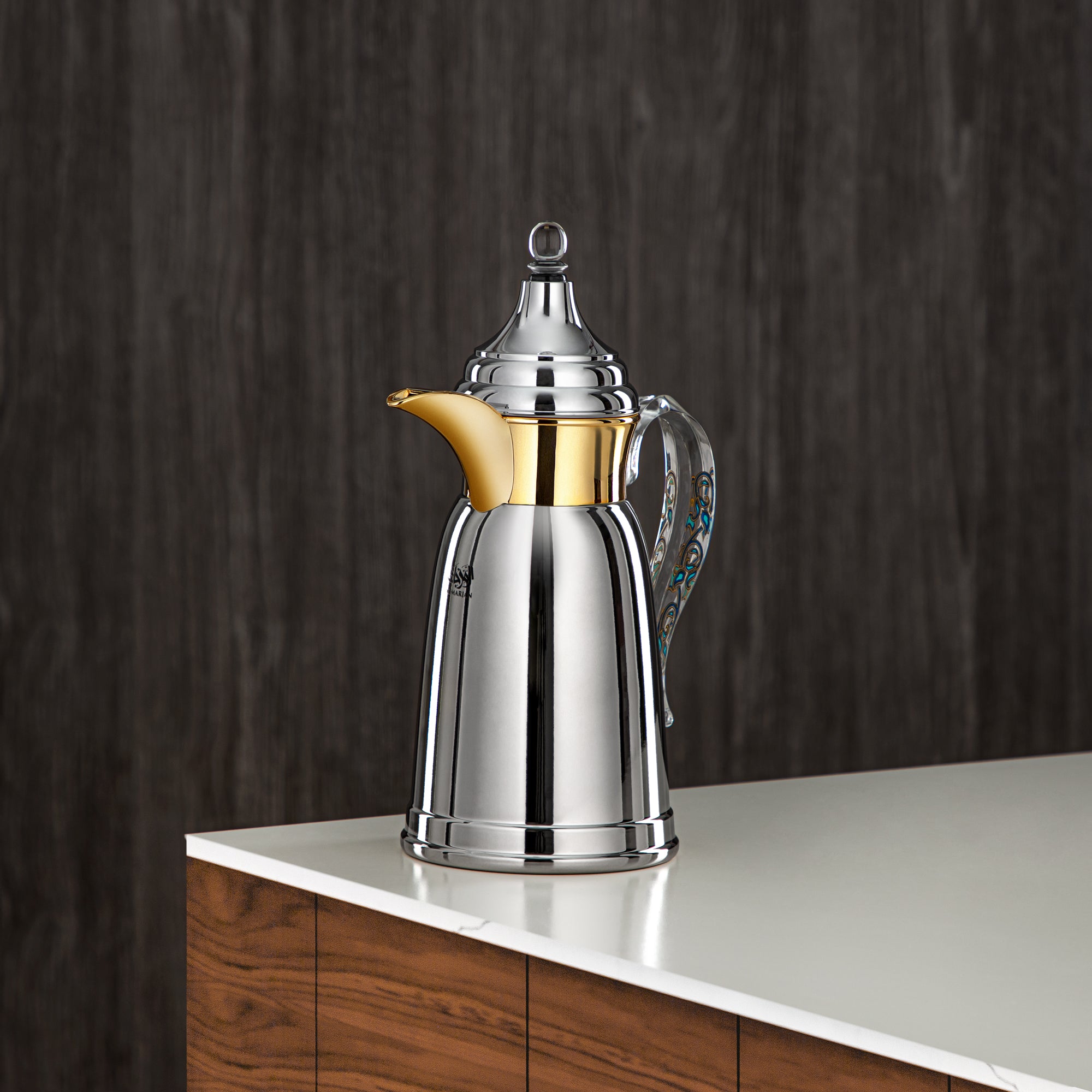 المرجان 600 مل جدار مزدوج من ستانلس ستيل فضي وذهبي - SM-2E02-060 C/G/BLU