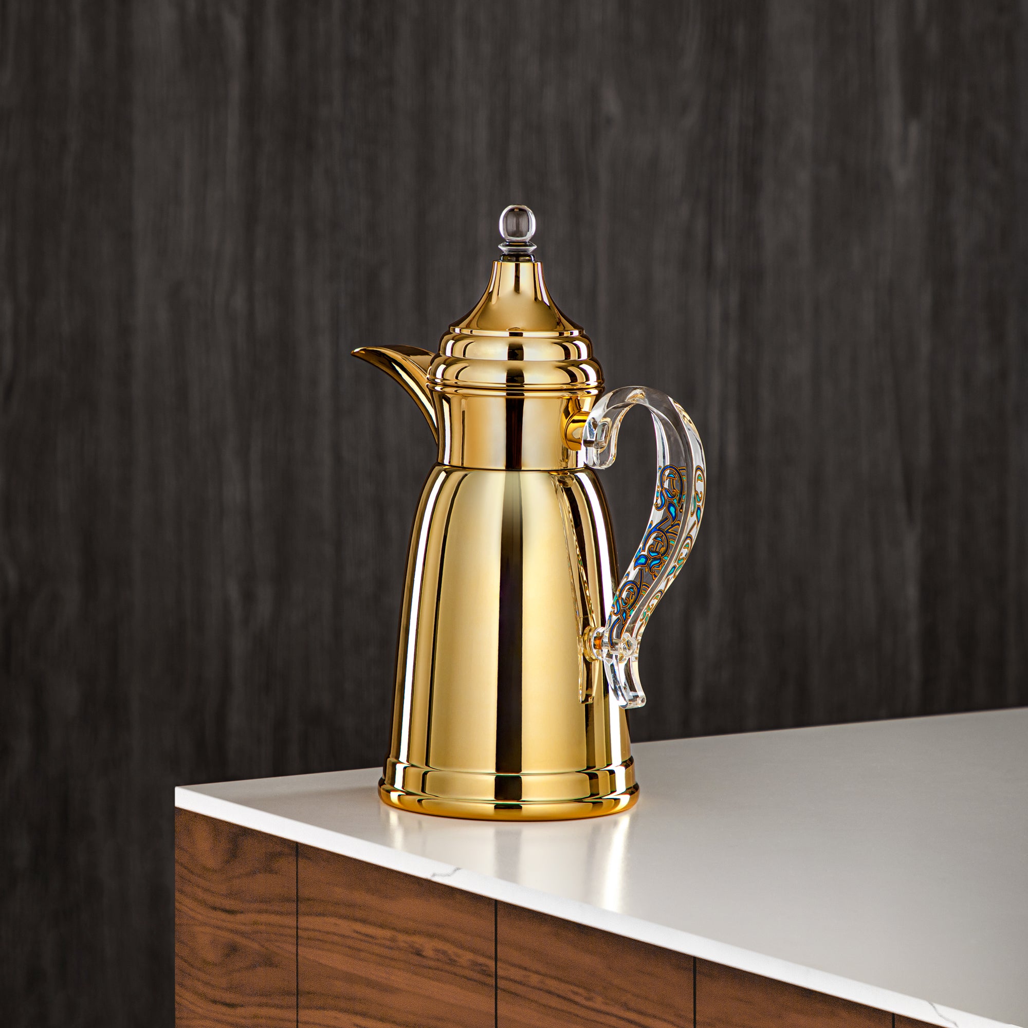 Almarjan 600 ML Stainless Steel Double Wall Flask Gold - SM-2E02-060 G/BLU