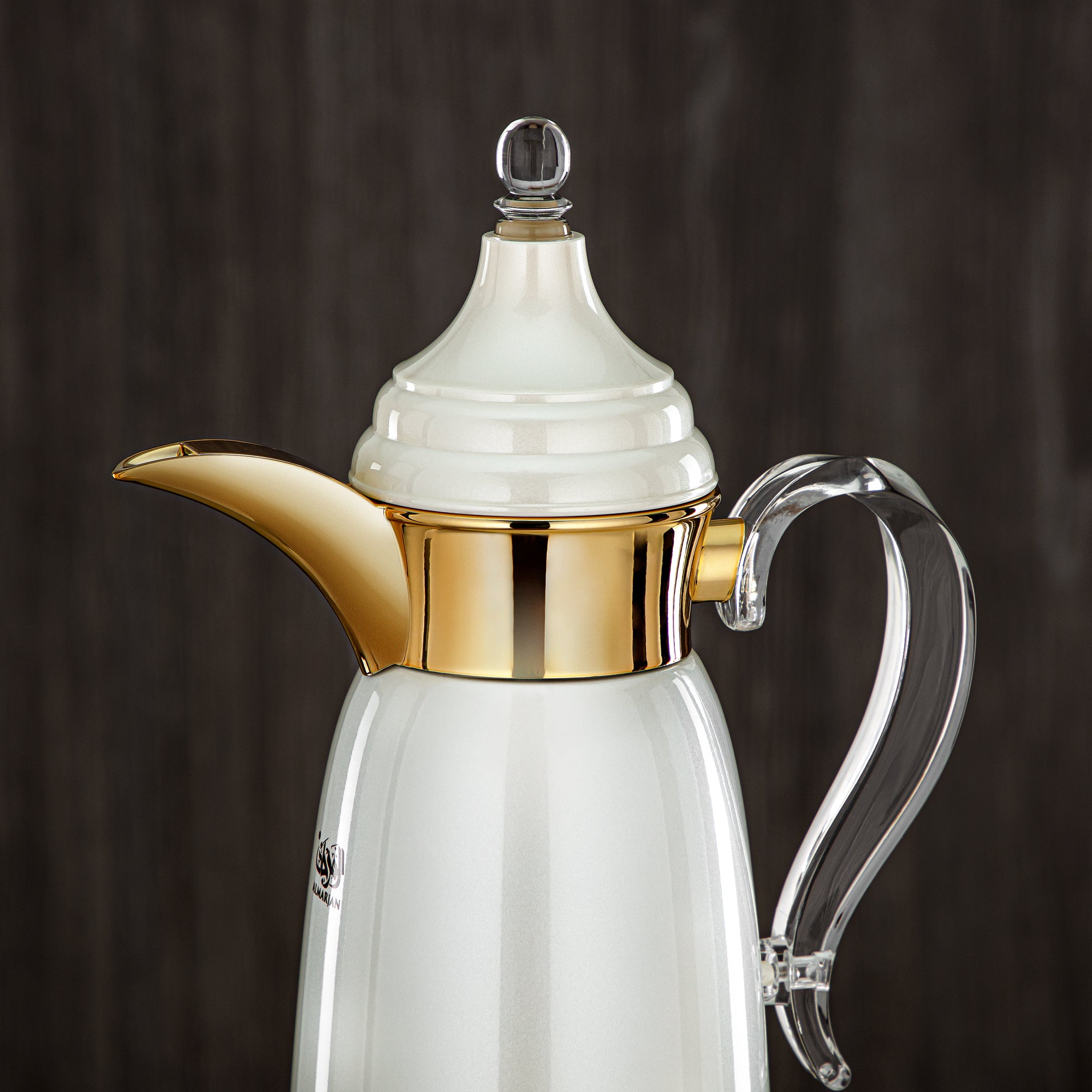 المرجان 600 مل جدار مزدوج من ستانلس ستيل أبيض لؤلؤي وذهبي - SM-2E02-060 PW/G