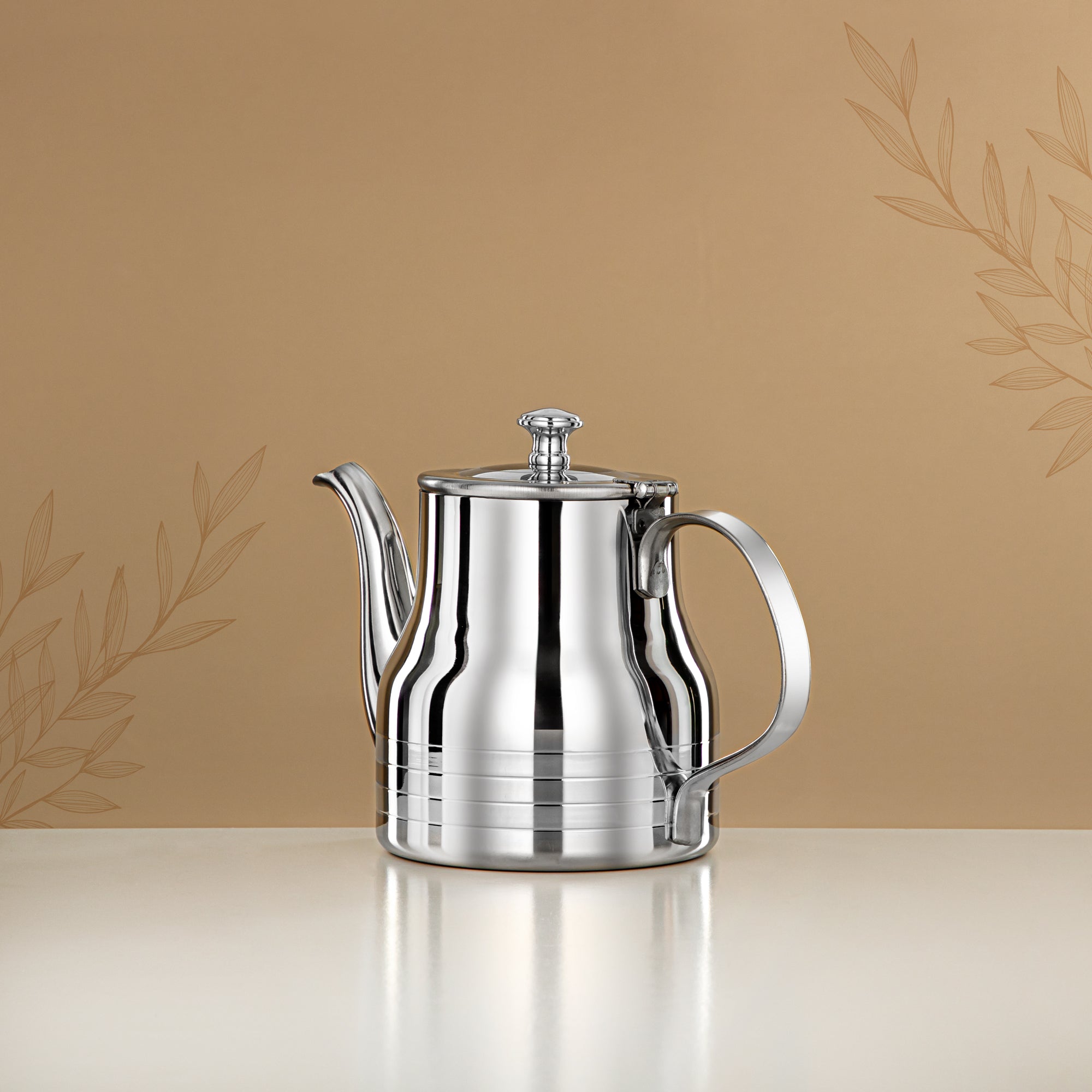 Almarjan Teapot Stainless Steel 0.9L – Elegance