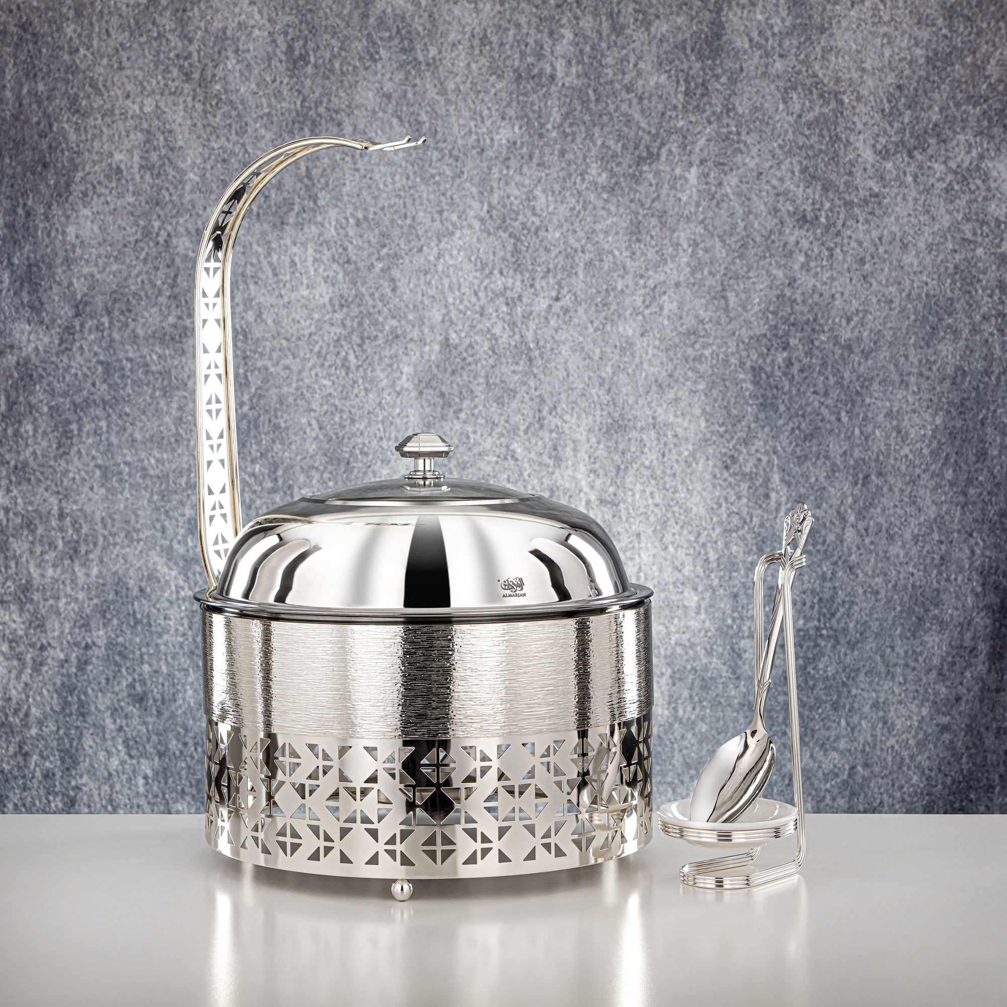 المرقجان 4000 مل طبق تسخين فضي - STS0013338