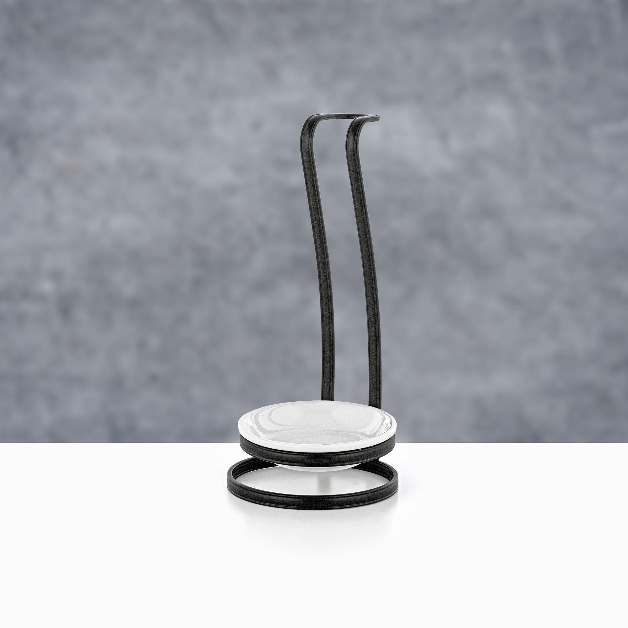 Almarjan Spoon Holder Set Matt Black & Ceramic
