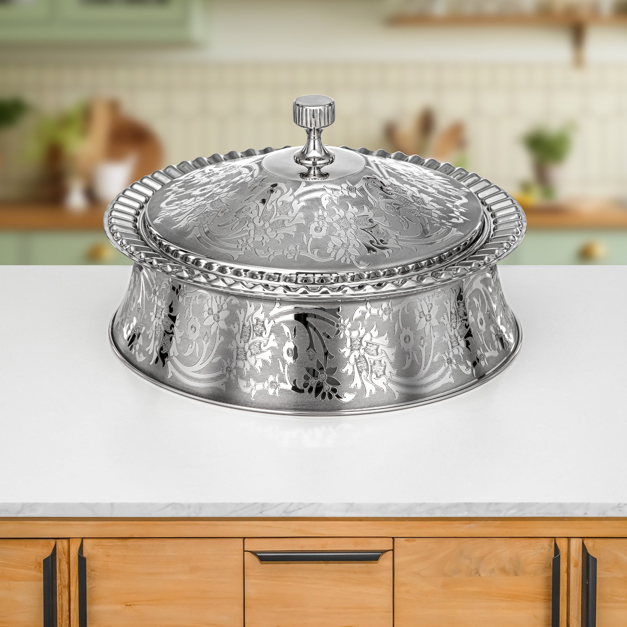 Almarjan Hot Pot Stainless Steel 30 cm – Afrah Collection