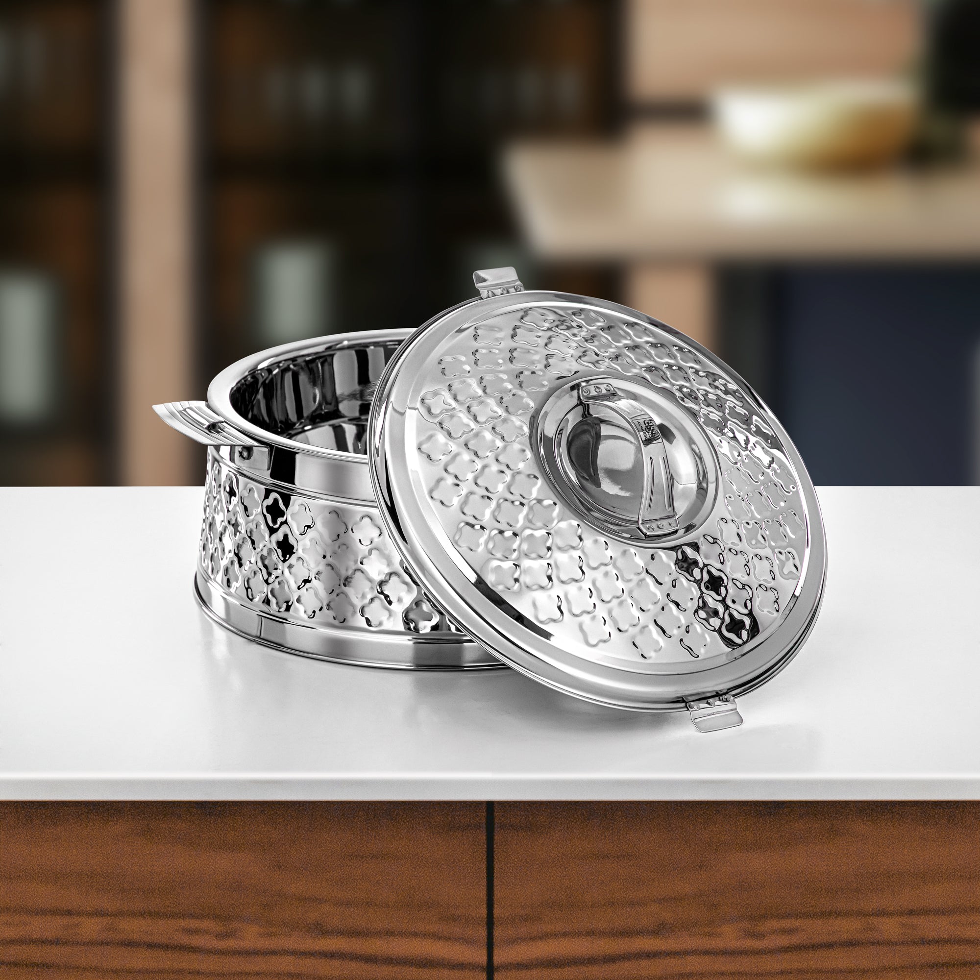 Almarjan Hot Pot Set Stainless steel, Insulated 4 pcs (3L/4L/6L/9L) Silver (H25M11)