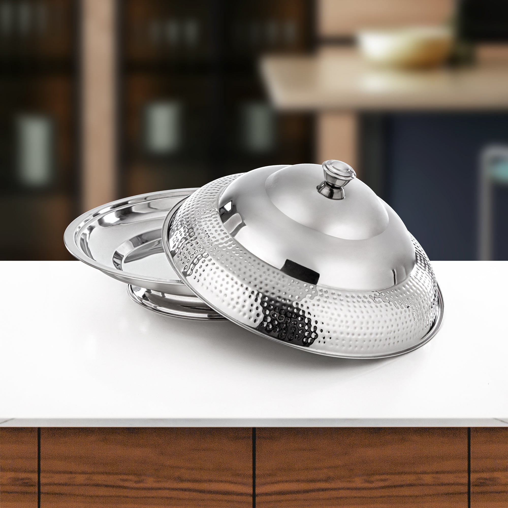 صينية المرجان كوزي 55 سم فضي (H25M20)